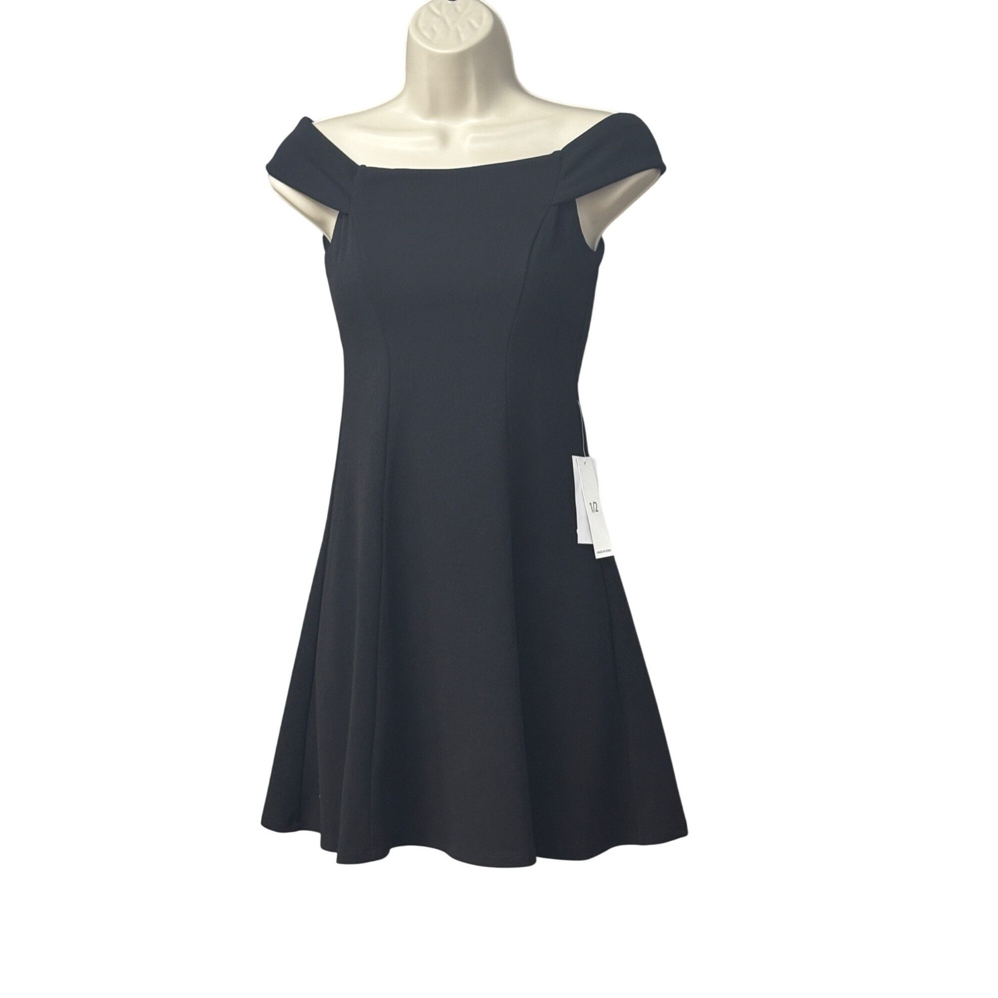 Other Teeze Me Juniors' Off-The-Shoulder Party Dress, Black, Sz. 1 Size ONE SIZE - 1 Thumbnail