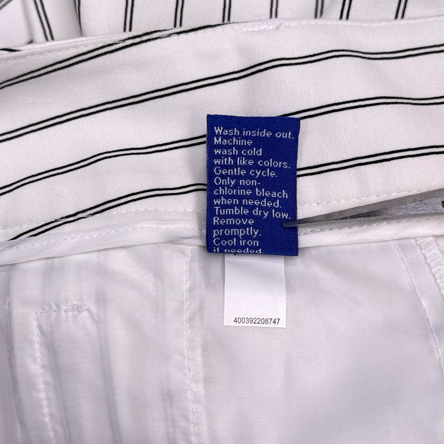 Apt. 9 Apt. 9 Torie Pants Womens 8 White Striped Mid Rise Stretch New Size 30" / US 8 / IT 44 - 7 Thumbnail