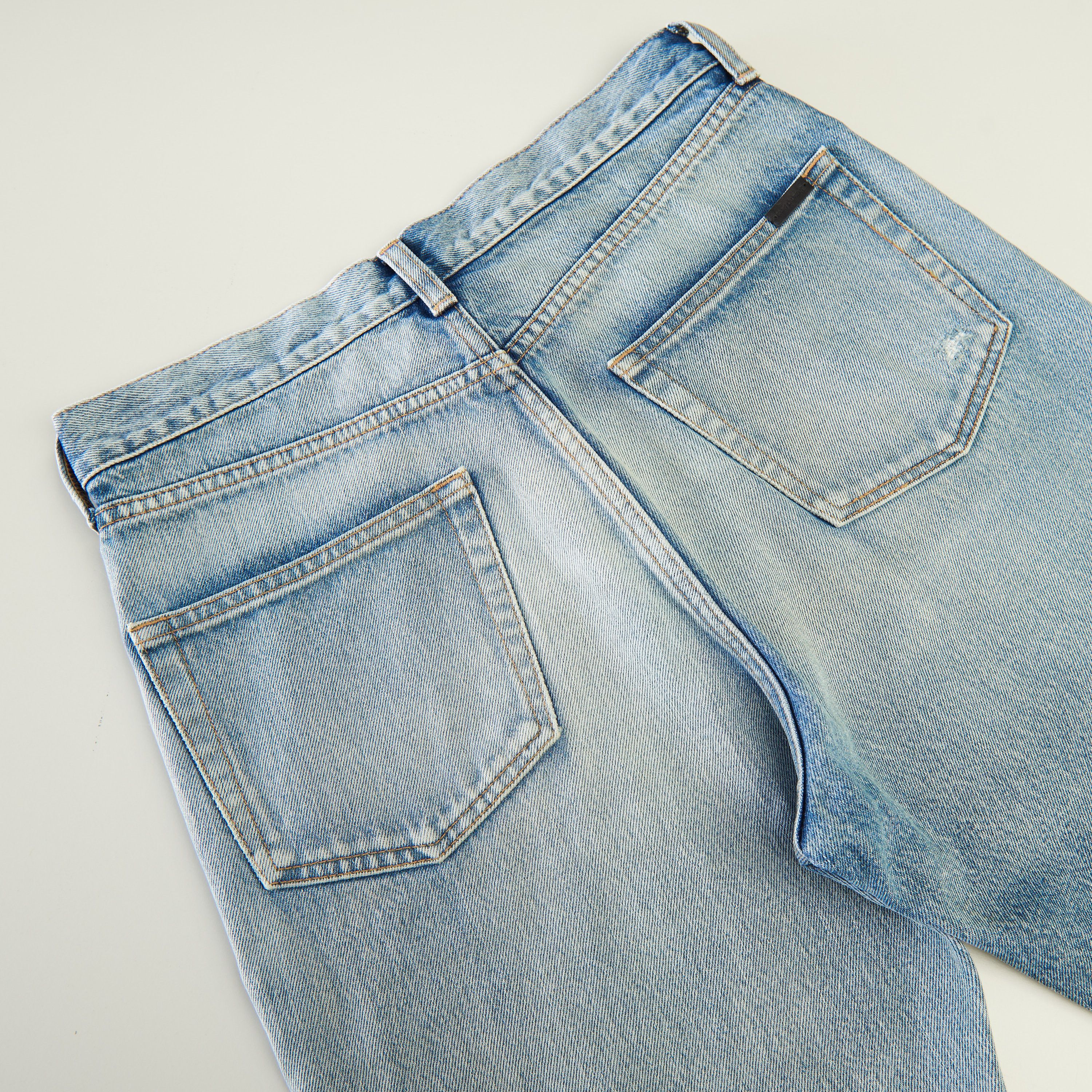 Saint Laurent Paris YSL High Waist - Slim Fit Jeans In Santa Monica Blue Denim Size 29" - 10 Thumbnail