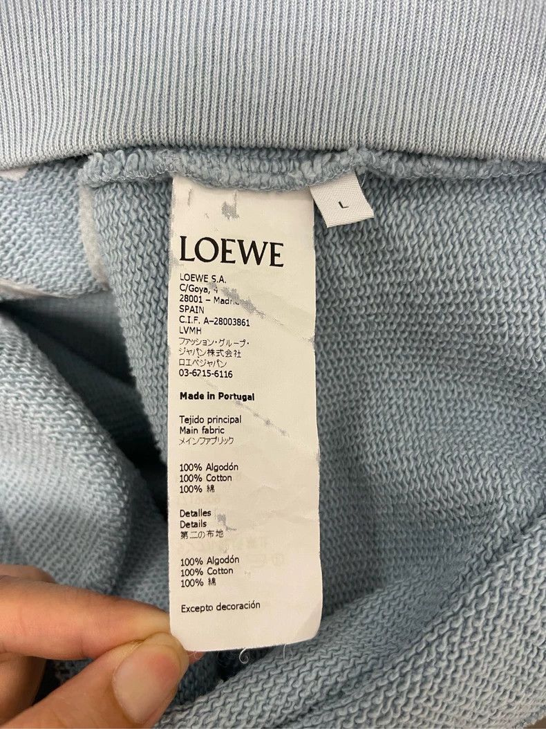 Loewe loewe Blue embroidered round-neck sweatshirt with large log Size US L / EU 52-54 / 3 - 5 Thumbnail