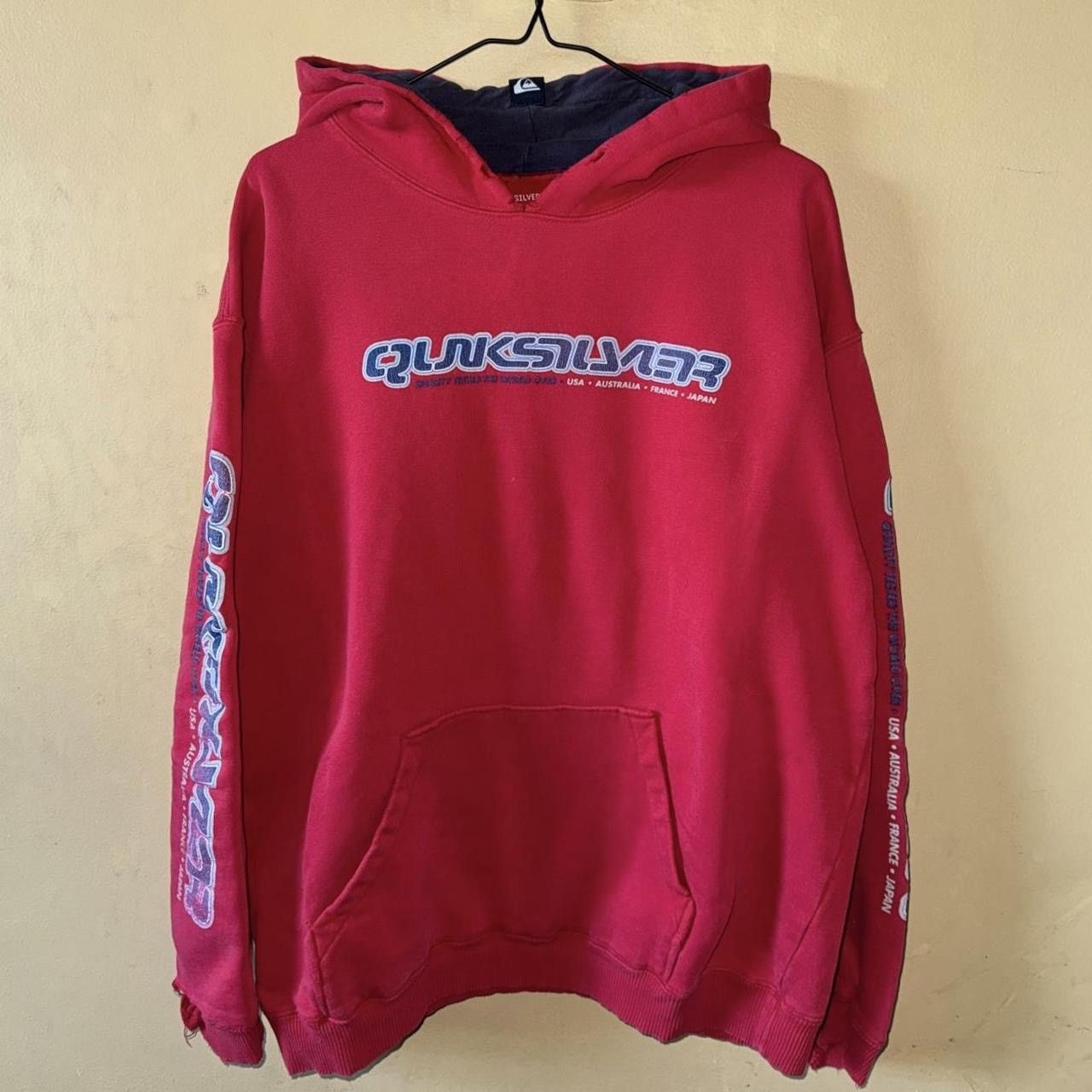 Quiksilver Vintage 90s Y2K Quiksilver Sleeve Spellout Surf Skate Hoodie Size US L / EU 52-54 / 3 - 1 Thumbnail