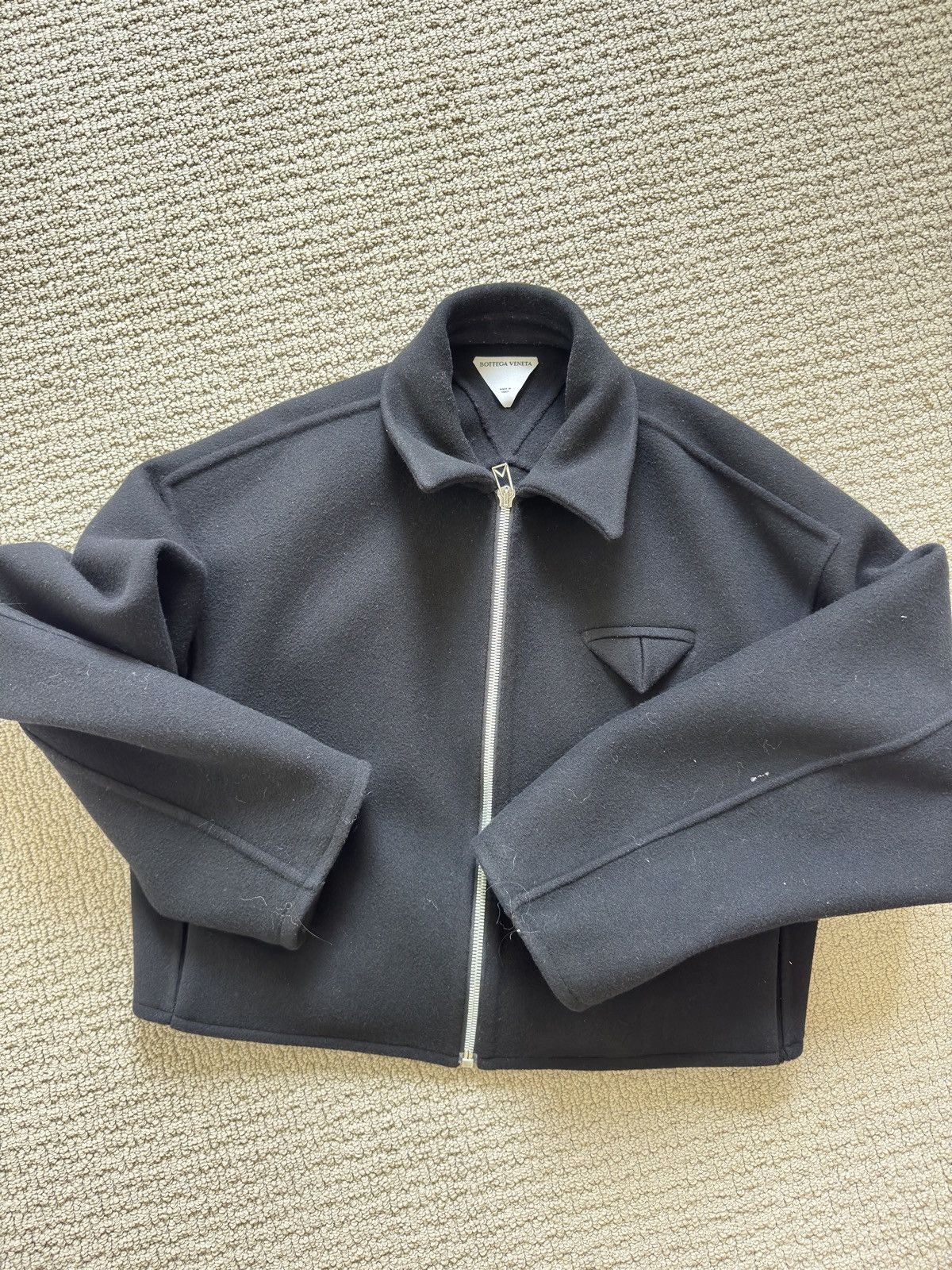 Bottega Veneta Bottega Veneta Cropped Wool Jacket Size US L / EU 52-54 / 3 - 6 Thumbnail