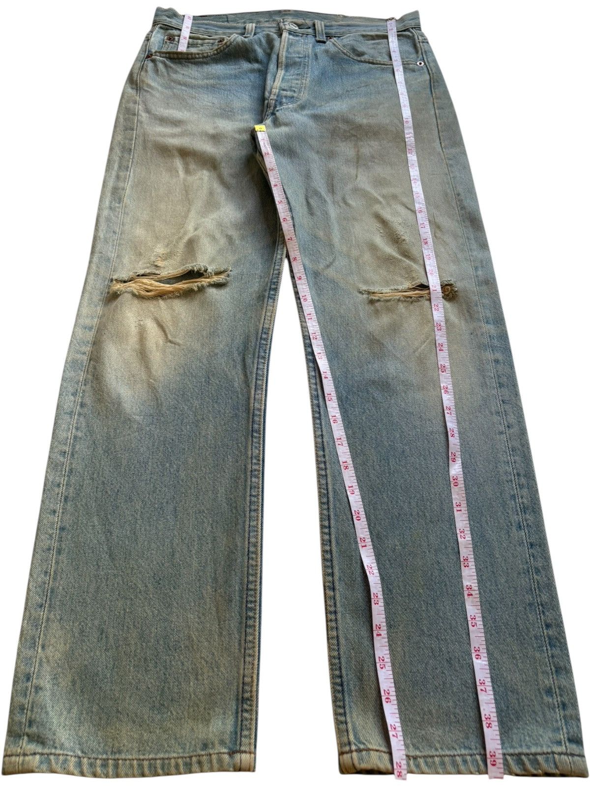 Levi's Vintage 90s Levis 501 Mud Wash Distressed Jeans Size US 31 - 12 Thumbnail