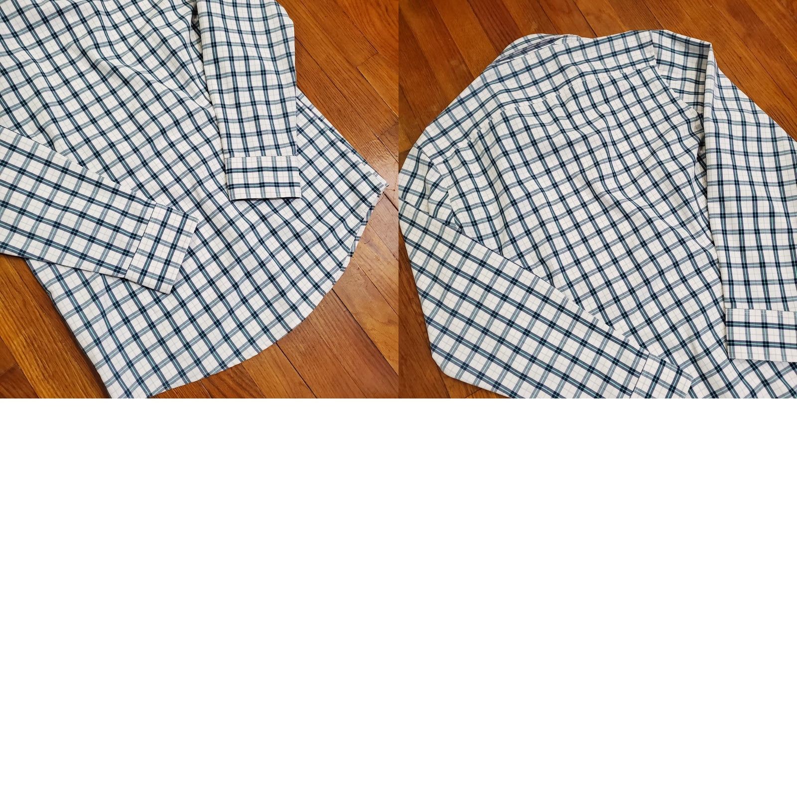 Mizzen+Main Mizzen+Main Leeward Shirt Mens Medium Plaid Dress Shirt Slim Fit 1WS-0564 Blue Green Size 40R - 9 Thumbnail