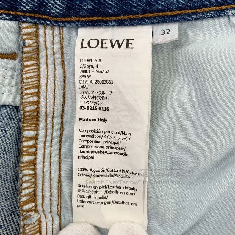 Loewe Loewe Blue logo embroidered cotton casual straight leg den Size 42" / US 20 - 3 Thumbnail