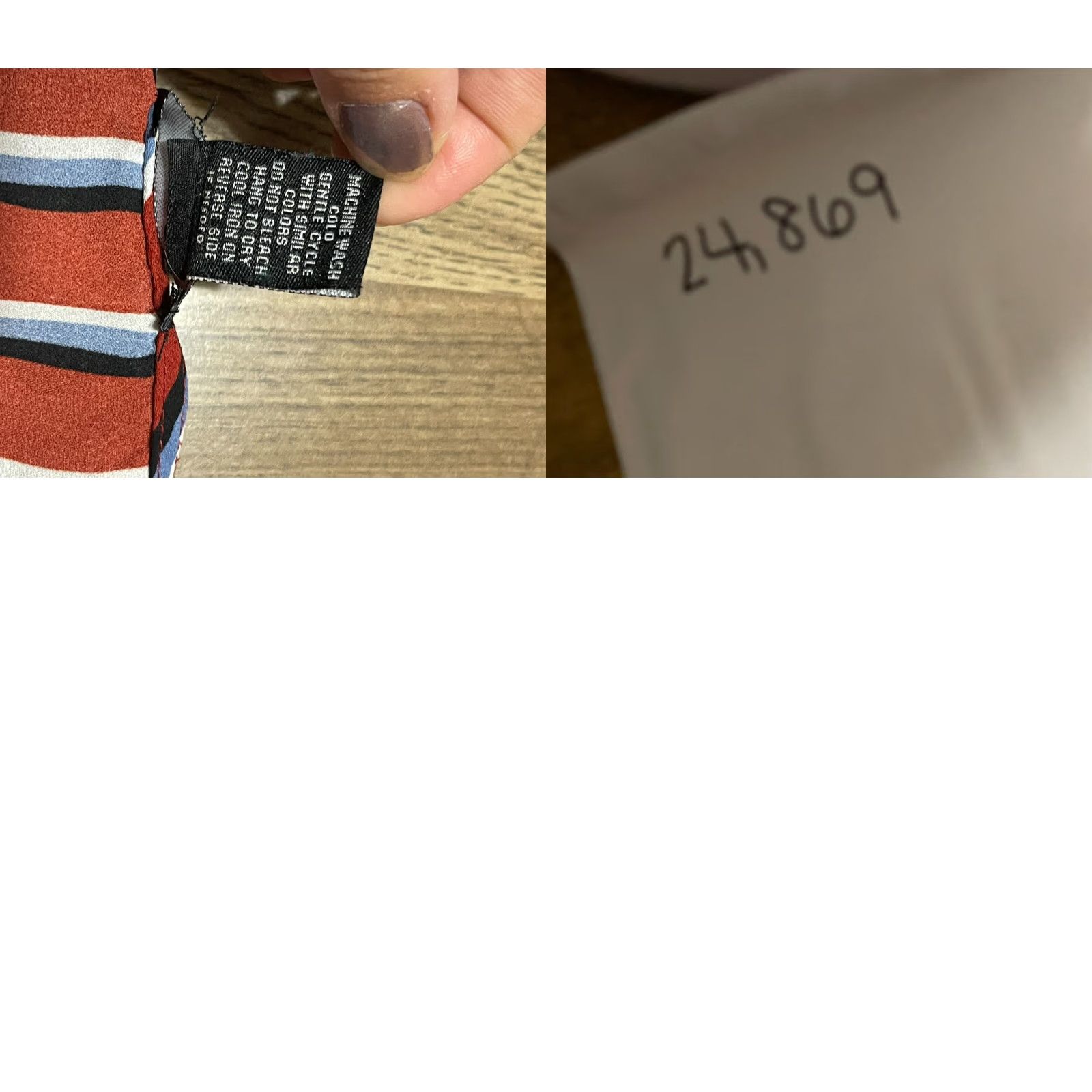 Vintage rue21 Shirt Women's L Blue White Red Striped Long Sleeve V-Neck Casual Modern Basic Fall Spring Summer Womens Size L / US 10 / IT 46 - 8 Thumbnail