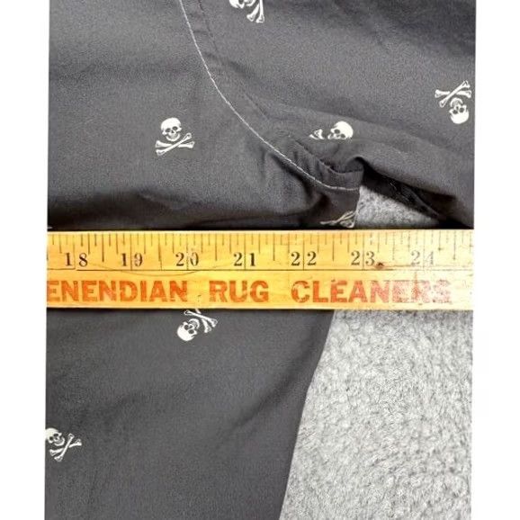 Tom Tailor VINTAGE M Tailor Shirt Adult Medium Grey Skulls Button Down Long Sleeve 100% Cotton Mens Size US M / EU 48-50 / 2 - 5 Thumbnail