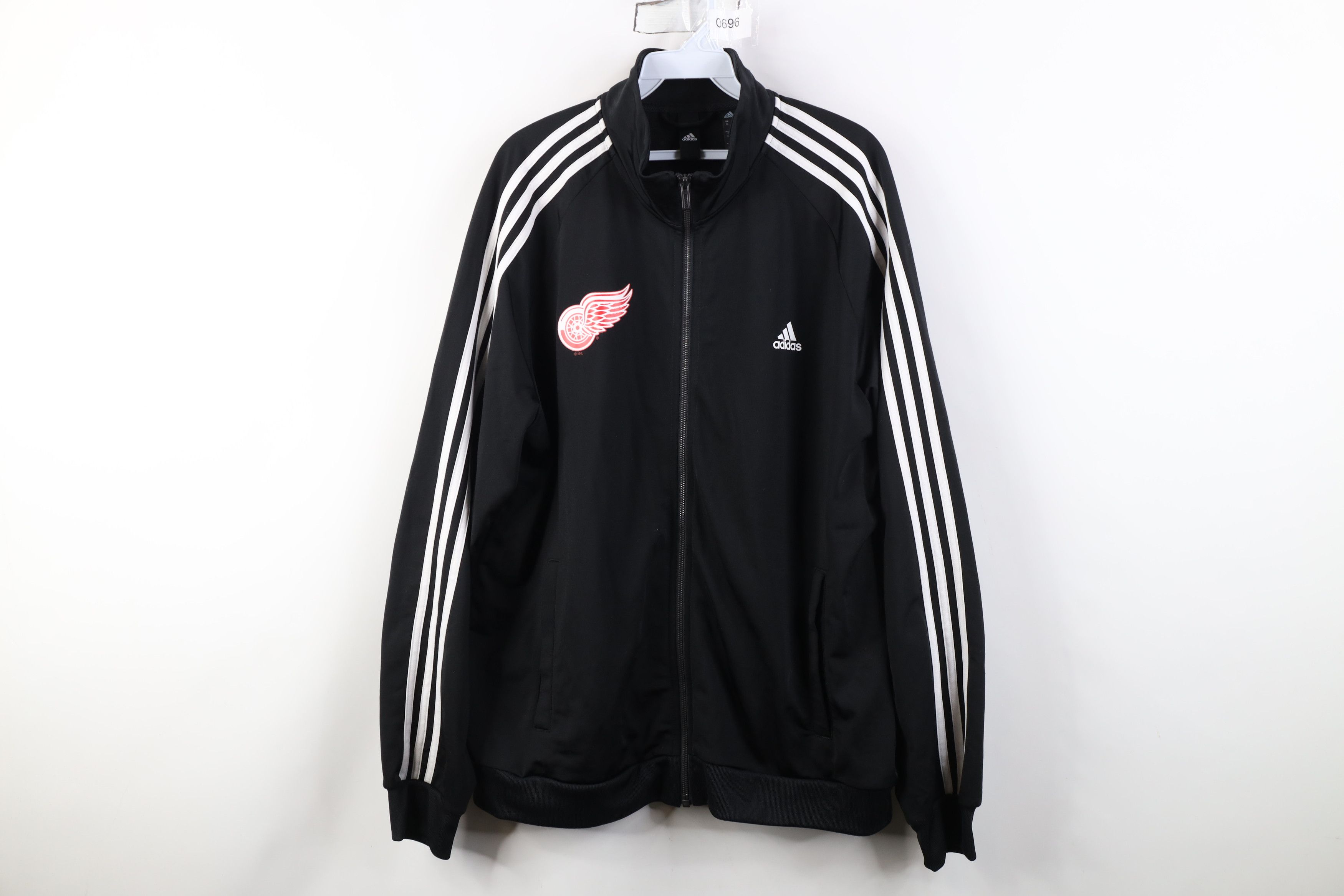 Adidas Adidas Detroit Red Wings Hockey Warm Up Track Jacket Black Size US XL / EU 56 / 4 - 1 Thumbnail