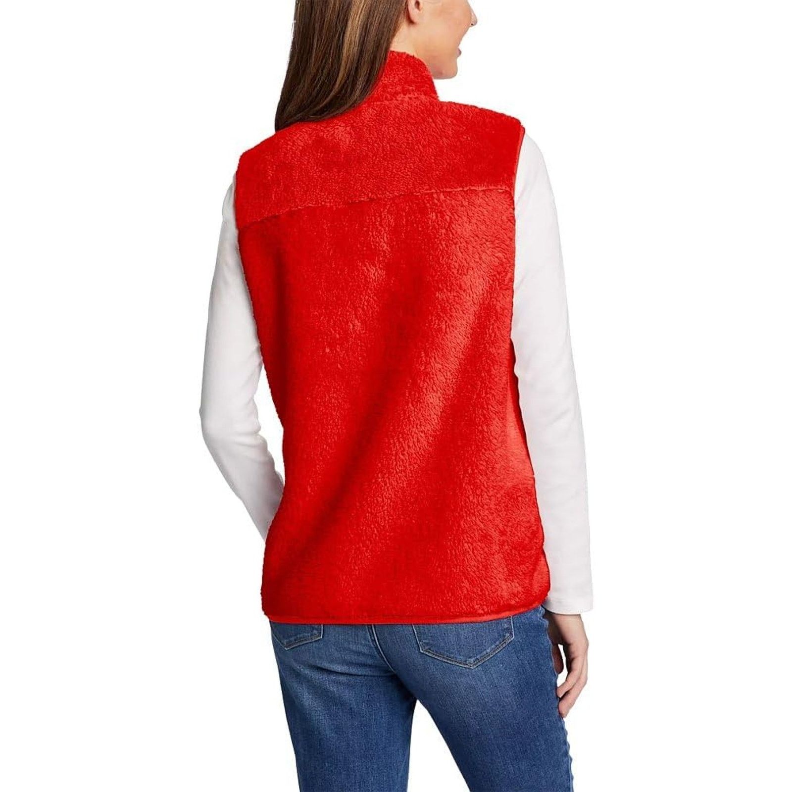 Eddie Bauer New Eddie Bauer Women Small Fleece Full Zip Vest Pockets Size S / US 4 / IT 40 - 3 Thumbnail