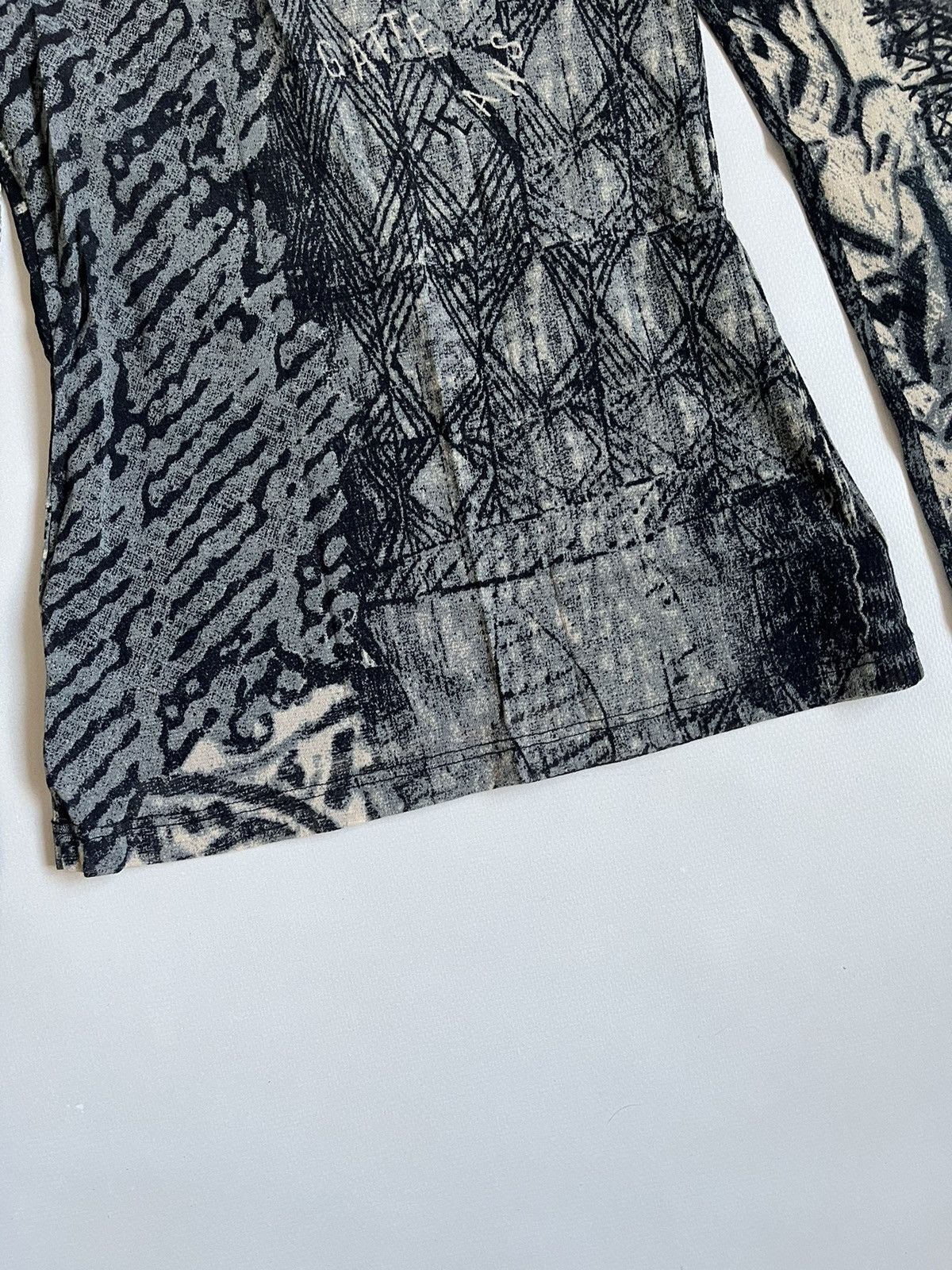 Jean Paul Gaultier Legatte Jeans Multicolor Printed Asymmetrical Longsleeve Size M / US 6-8 / IT 42-44 - 13 Thumbnail