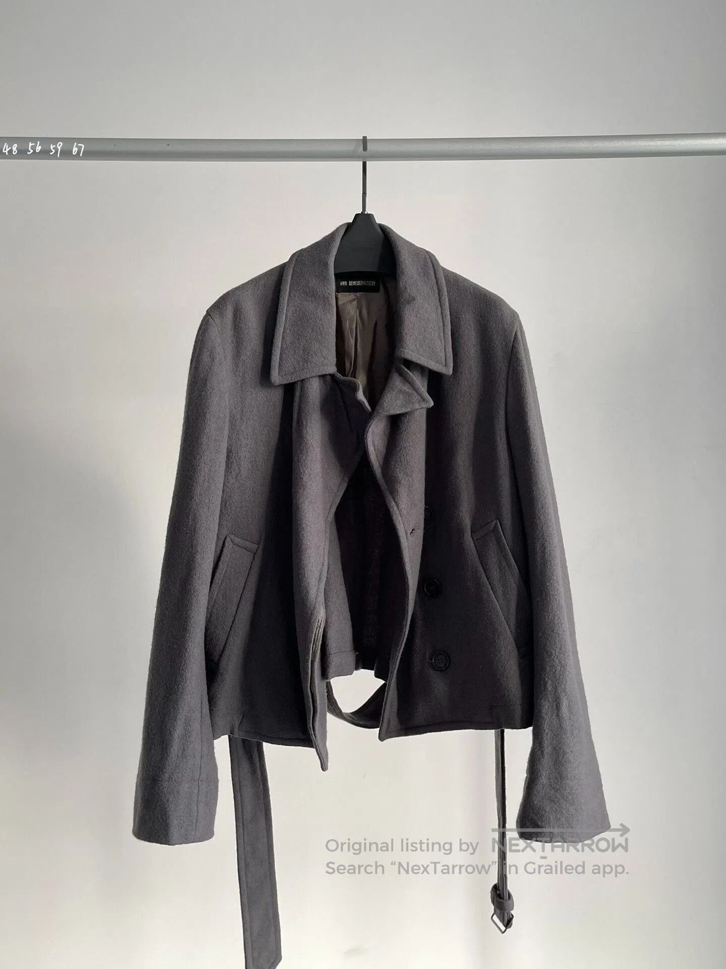 Ann Demeulemeester Short Belted Jacket by Ann Demeulemeester. Size US L / EU 52-54 / 3 - 2 Thumbnail
