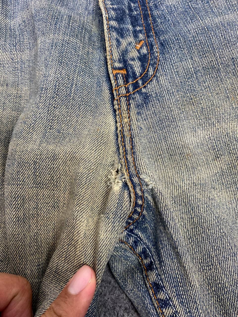 Levi's vintage levis 504 rusty distressed denim nice design Size US 37 - 11 Thumbnail