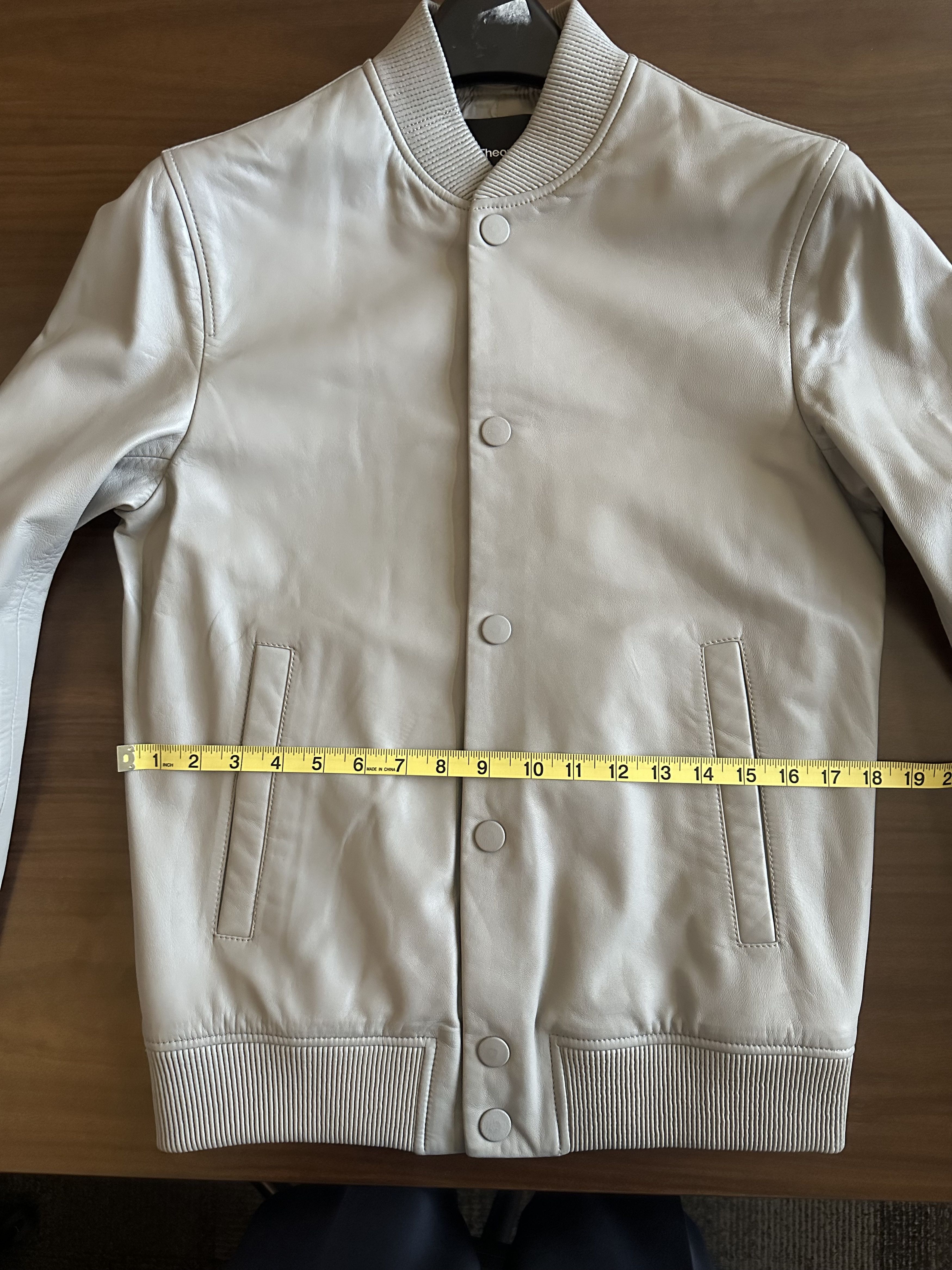Theory Varsity Bomber Leather Jacket Size US XS / EU 42 / 0 - 5 Thumbnail