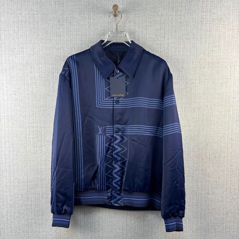 Louis Vuitton SS22 Karakoram Striped Single Breasted Bombe