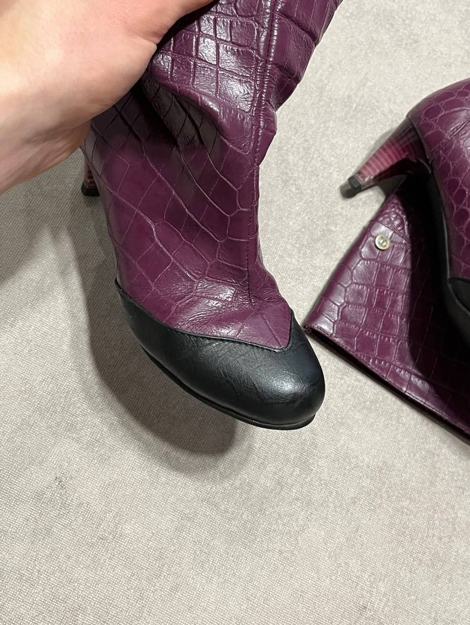 Roberto Cavalli Rare Roberto Cavalli Vintage Women`s Leather Heels Boots 37 Size US 7 / IT 37 - 6 Thumbnail