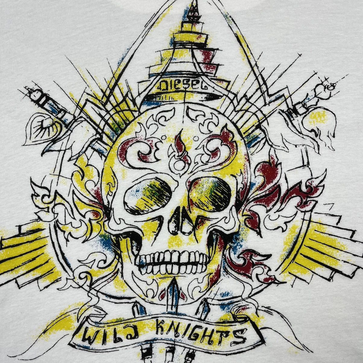 Diesel Diesel Skulls Graphic Tee Y2K Printed Art Luxury Streetwear Size US L / EU 52-54 / 3 - 4 Thumbnail