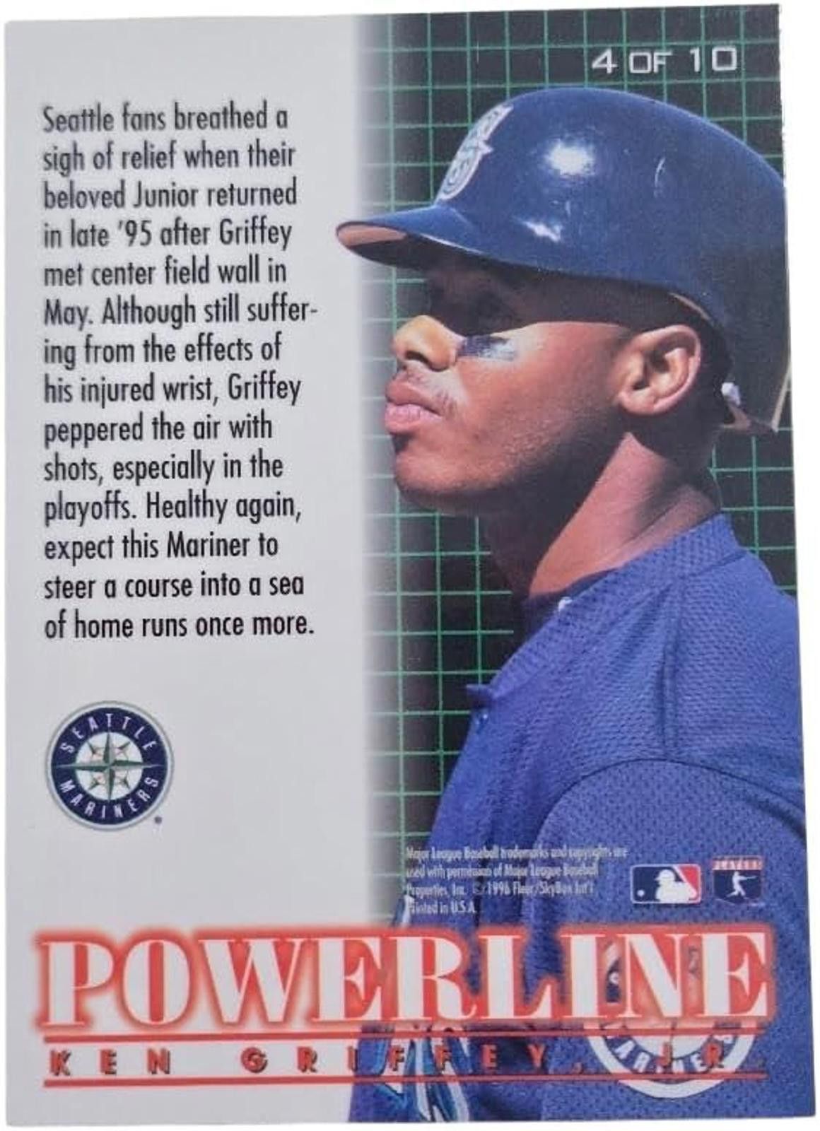 Other 1996 Flair Ken Griffey Jr. Powerline #4 Seattle Mariners Size ONE SIZE - 6 Thumbnail