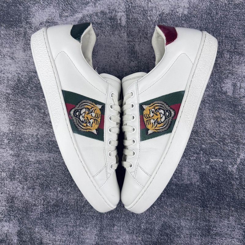 Gucci Gucci Ace Tiger Embroidered Low-Top Sneakers -2508 Size US 8.5 / EU 41-42 - 6 Thumbnail