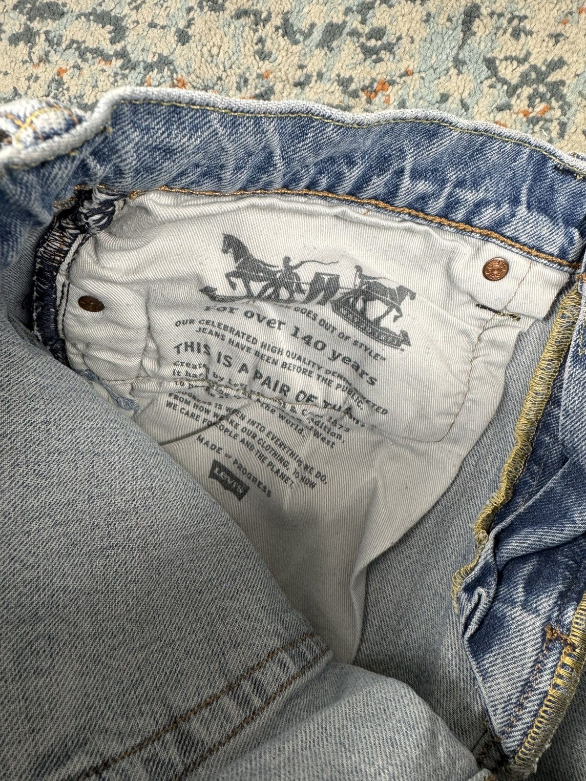 Levi's Vintage y2k Levis custom patchwork denim palm tree slim fit Size US 32 / EU 48 - 16 Thumbnail
