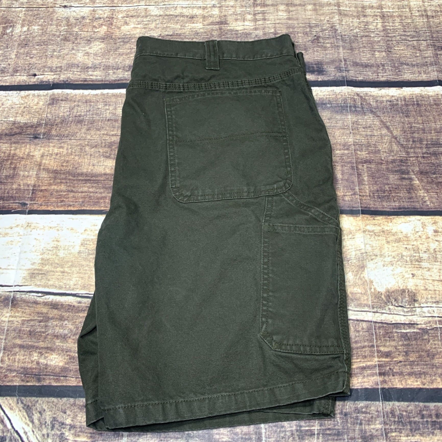 Vintage Red Head Carpenter Shorts Green Mens 42 Canvas Workwear Cargo OFS Size US 42 / EU 58 - 7 Thumbnail