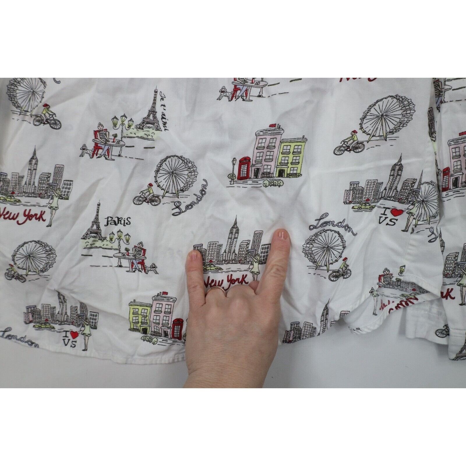 Victoria's Secret × Vintage Vintage Victorias Secret 2 Piece New York London Pajamas Size M / US 6-8 / IT 42-44 - 9 Thumbnail