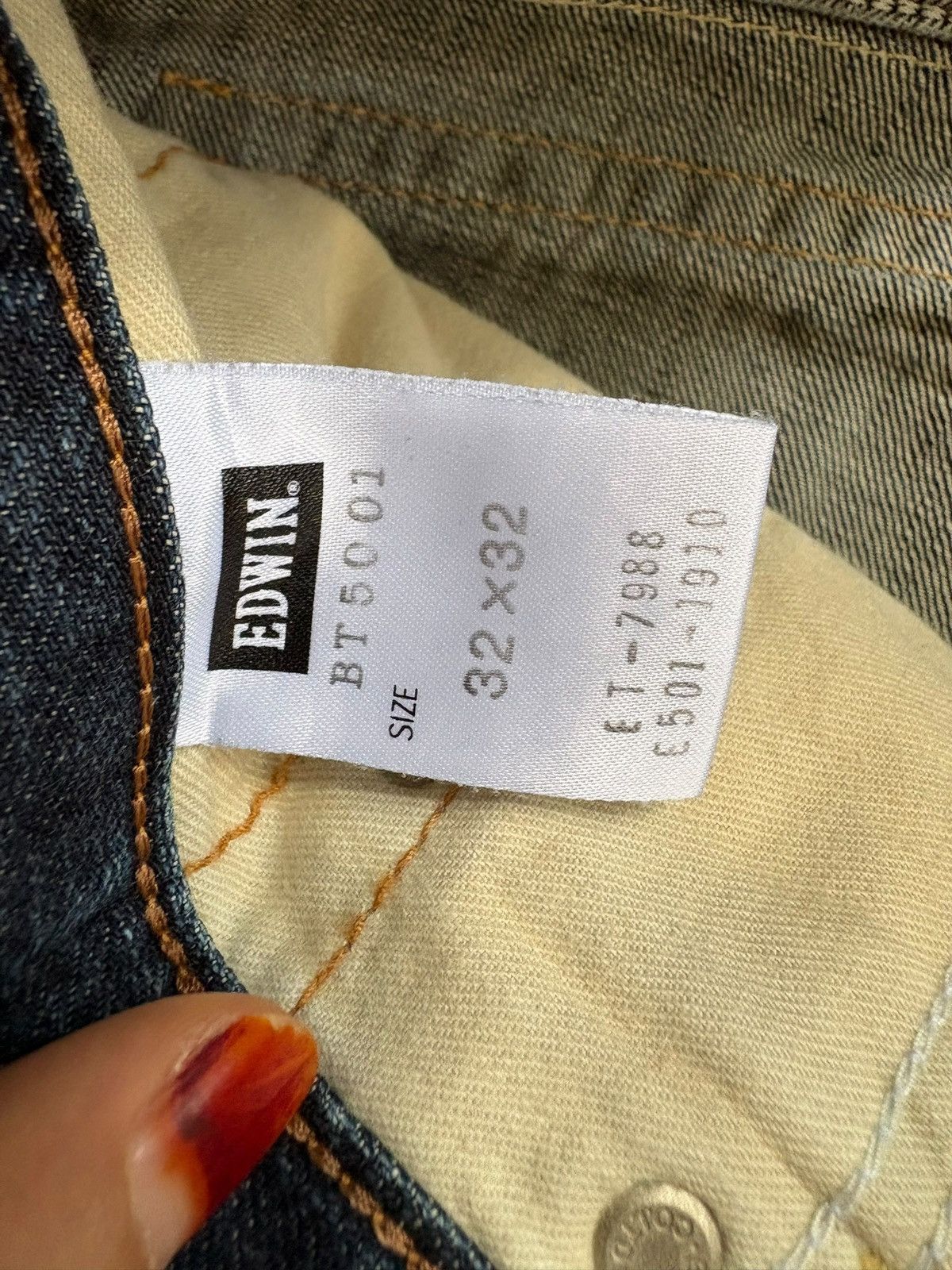 Edwin Vintage Edwin Blue Trip Faded Mud Wash Distress Flare Jeans Size US 34 / EU 50 - 10 Thumbnail