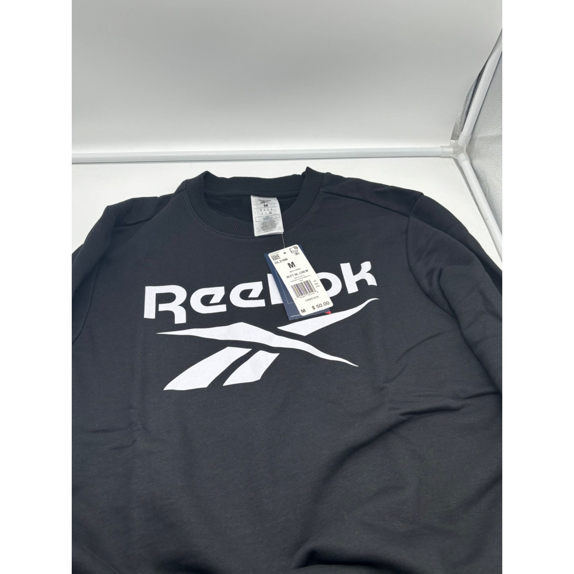 Reebok Reebok Men's Identity Big Logo Crew in Black, Sz. M Size US M / EU 48-50 / 2 - 8 Thumbnail