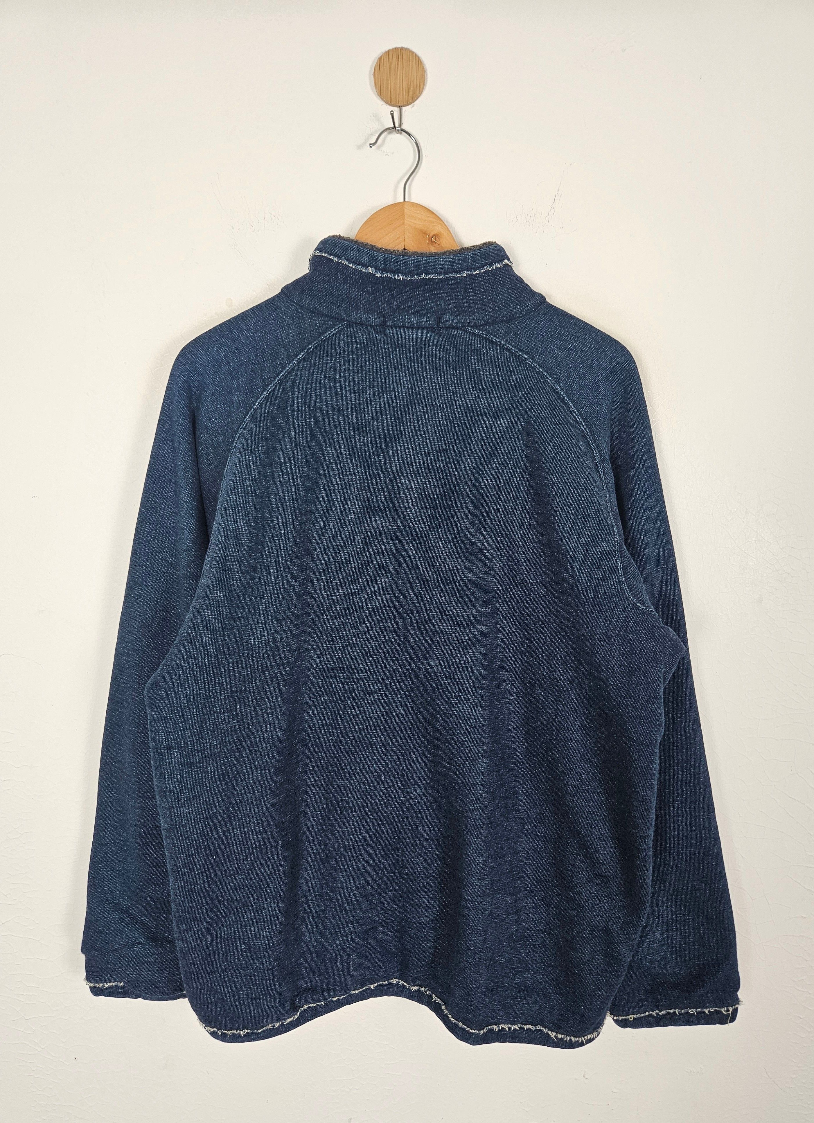 45rpm Vintage R By 45rpm Indigo Button Up Coat Jacket Sweater Size US L / EU 52-54 / 3 - 2 Thumbnail