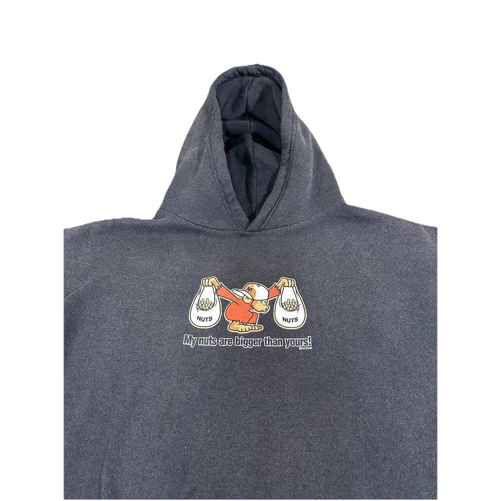 Vintage Vintage Y2K Comedy My Nuts Are Bigger Than Yours Hoodie Swea Size US XL / EU 56 / 4 - 2 Thumbnail