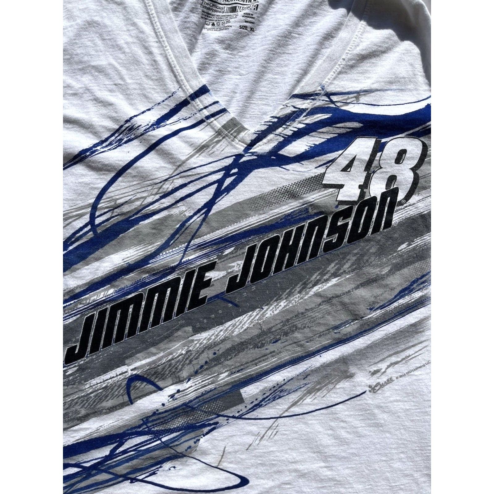 Chase Authentics Chase Authentics T-Shirt Women's White Jimmie Johnson XL V-Neck NASCAR Racing 48 Size XL / US 12-14 / IT 48-50 - 2 Thumbnail