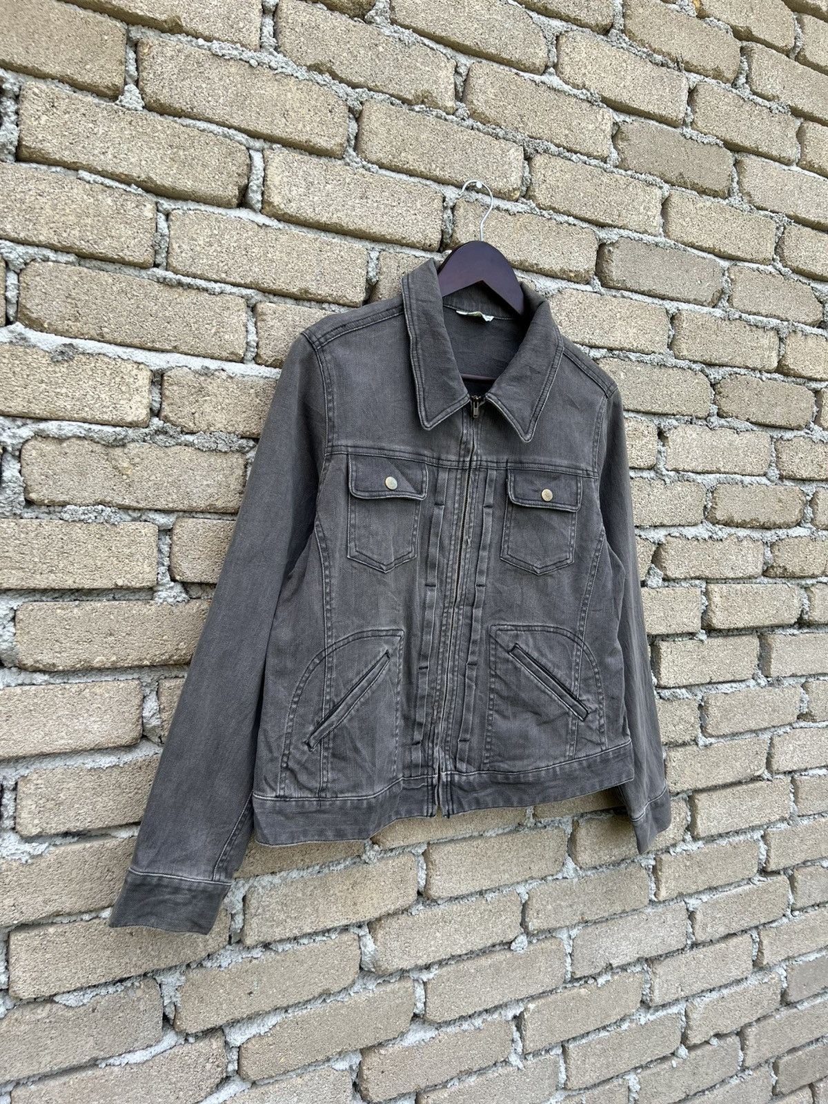 Japanese Brand Paleo 2 Denim Zipper Jacket Size L / US 10 / IT 46 - 3 Thumbnail
