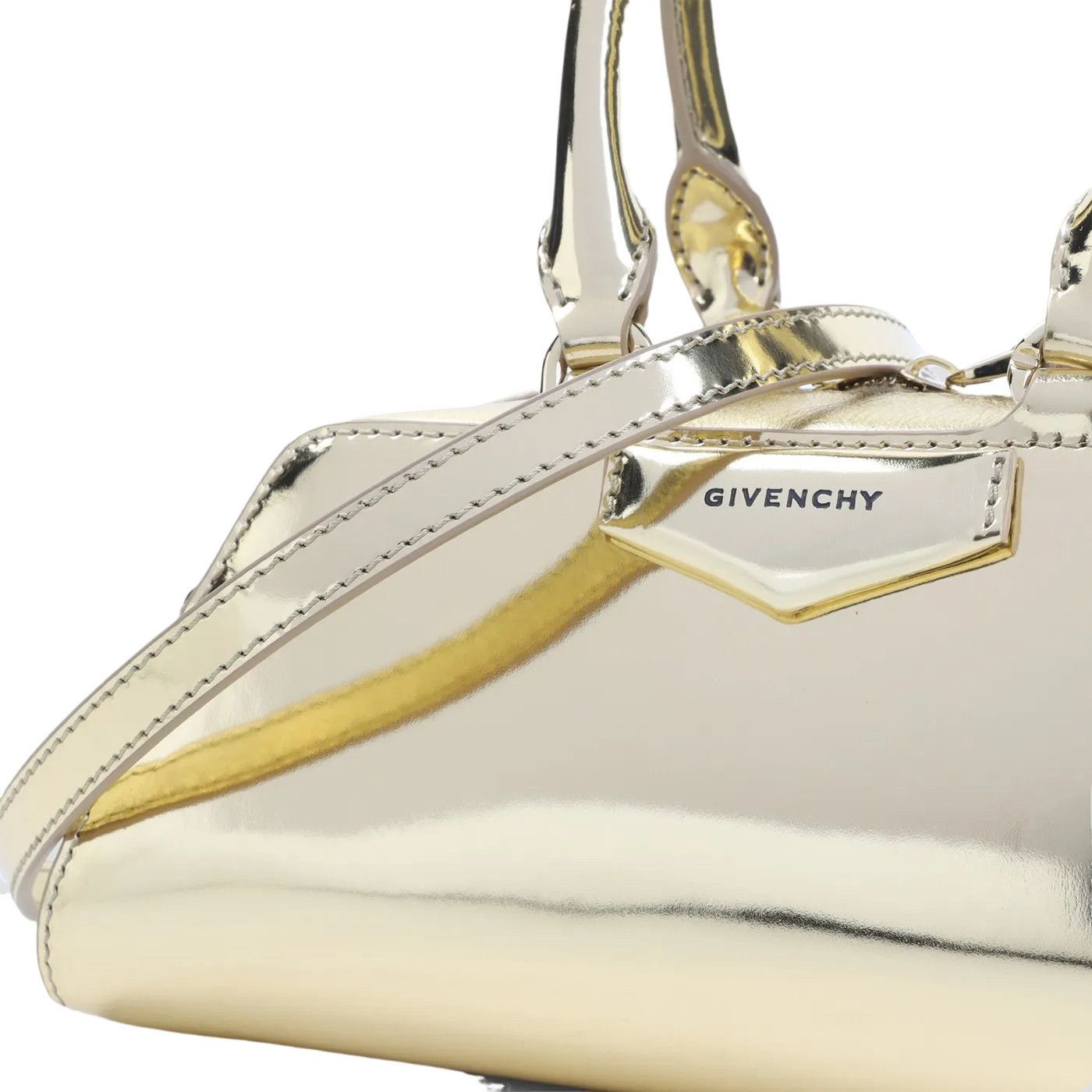 Givenchy GIVENCHY Antigona Mini Gold Leather Top Handle New & Authent Size ONE SIZE - 3 Thumbnail