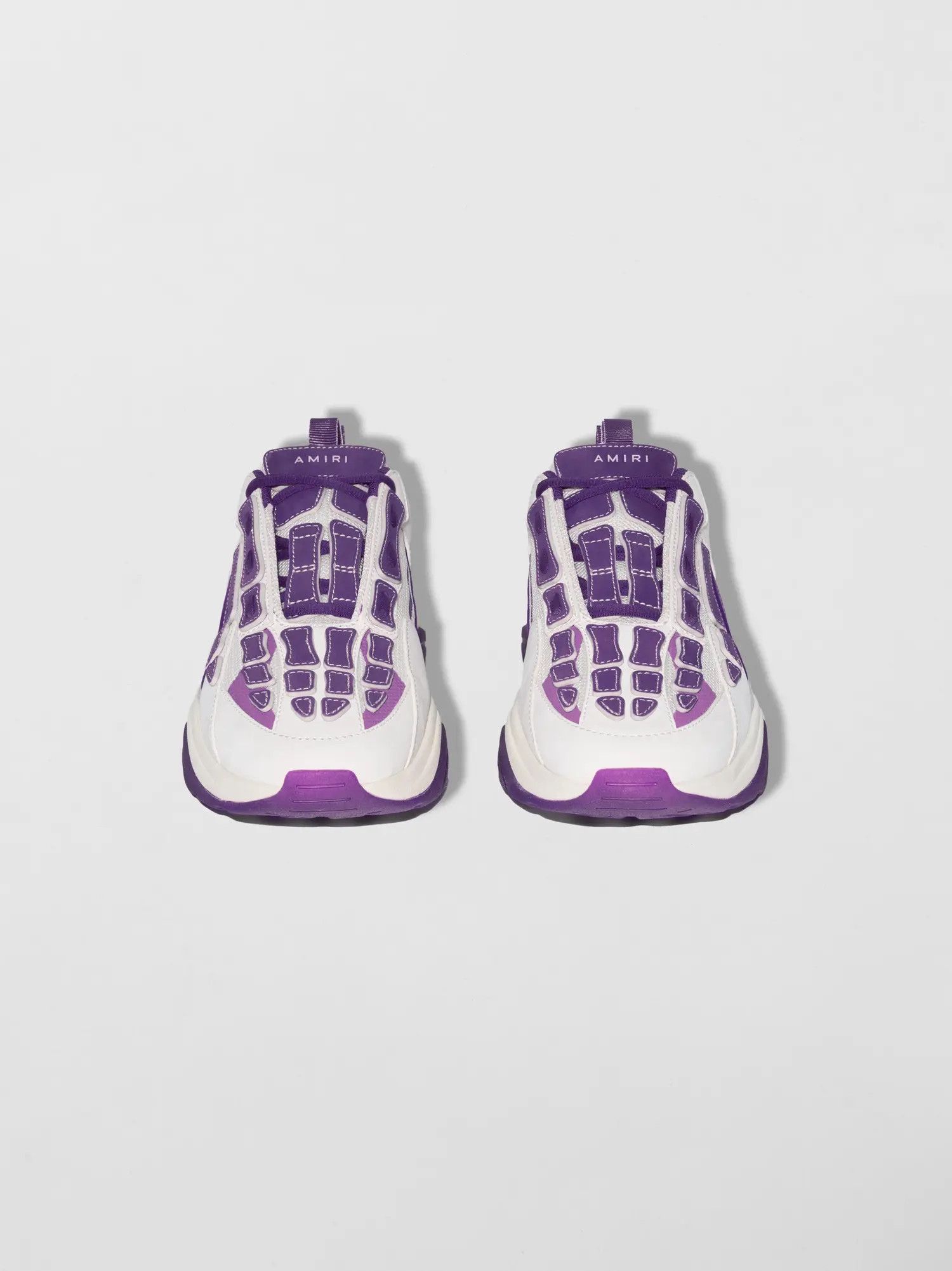 Amiri oc11z0225 Bone Runner Low-Top Sneakers in White/Purple Size US 13 / EU 46 - 3 Thumbnail