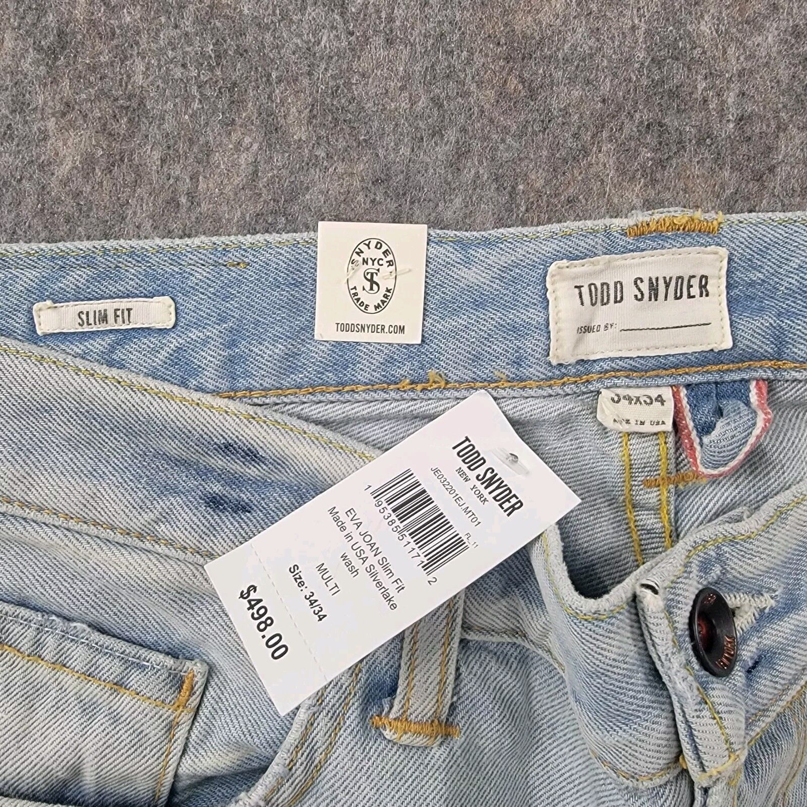 Todd Snyder Todd Snyder Slim Fit Upcycle Patched Selvedge Jeans Size US 34 / EU 50 - 4 Thumbnail