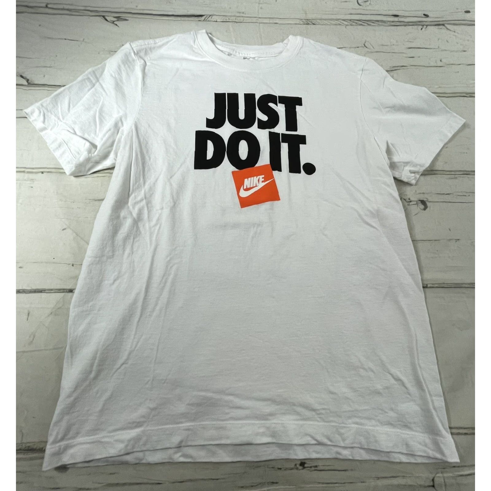 Nike Nike Swoosh White Tee Shirt M Men T-Shirt JUST DO IT EUC Size US M / EU 48-50 / 2 - 2 Thumbnail