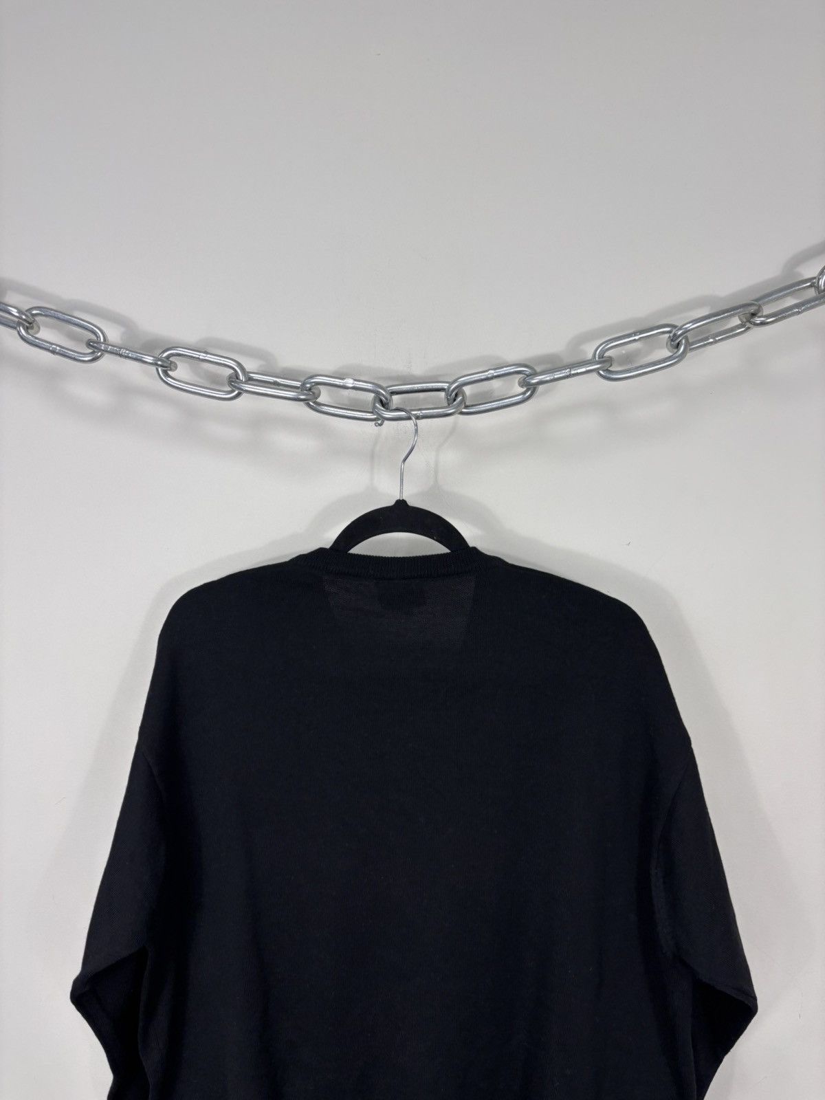 Versace Jeans Couture Vintage Versace Jeans Couture Black Wool V-Neck Sweater Size US XL / EU 56 / 4 - 13 Thumbnail