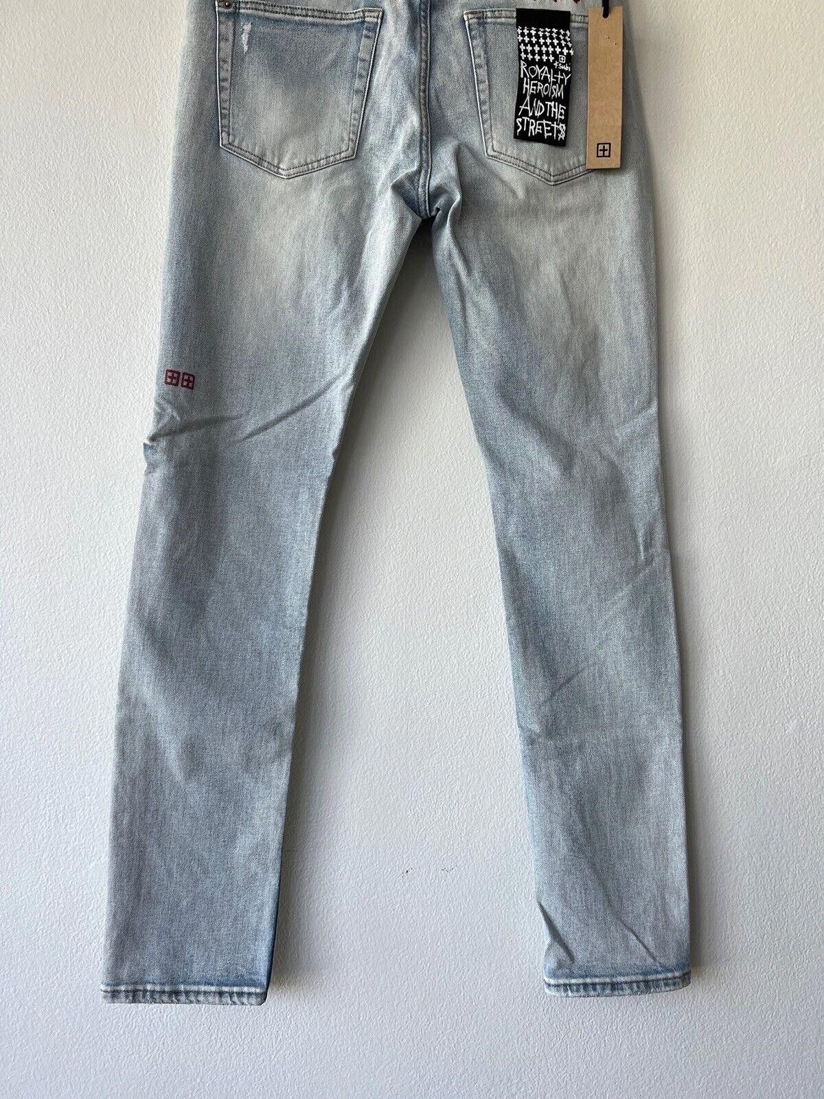 Ksubi new Ksubi mens denim jean chitch 32 blue red lion print Size US 32 / EU 48 - 7 Thumbnail