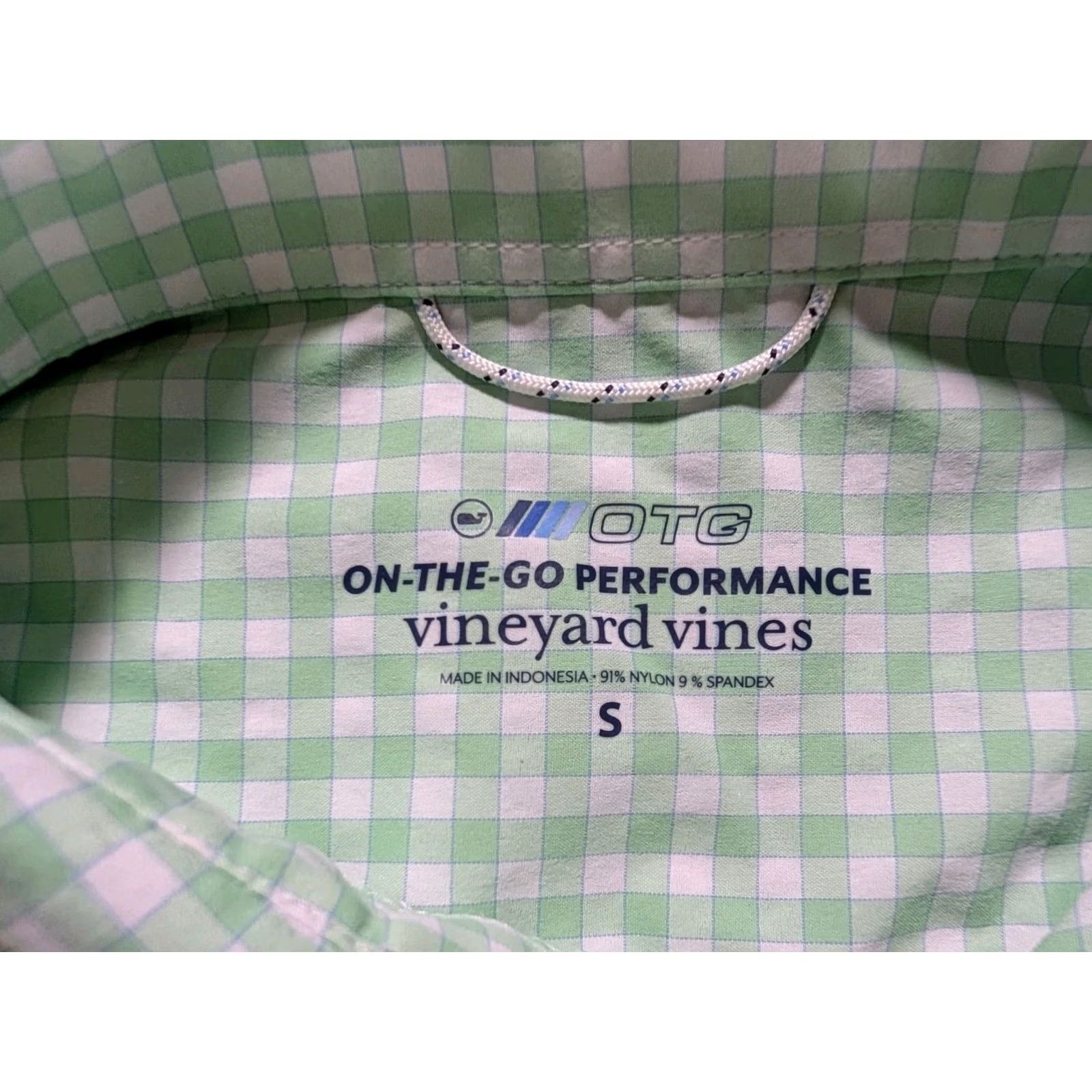 Vineyard Vines Vineyard Vines OTG Green And White Gingham Performance Button Down Men's Small Shirt Mens Small Green Plaid Button-Up Stretch Seasonal 90s? Size US S / EU 44-46 / 1 - 3 Thumbnail