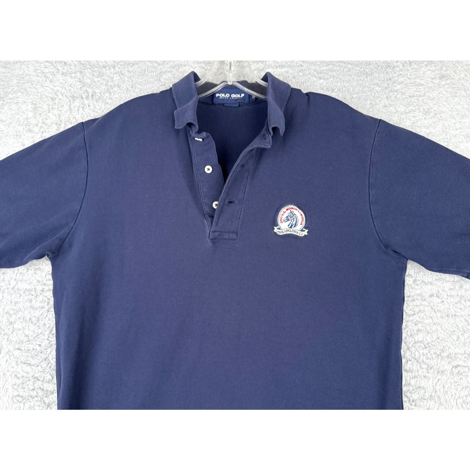 Ralph Lauren VINTAGE Ralph Lauren Polo Shirt Men Medium Blue Slim Fit Golf 2003 Sports Mens Size M / US 6-8 / IT 42-44 - 4 Thumbnail