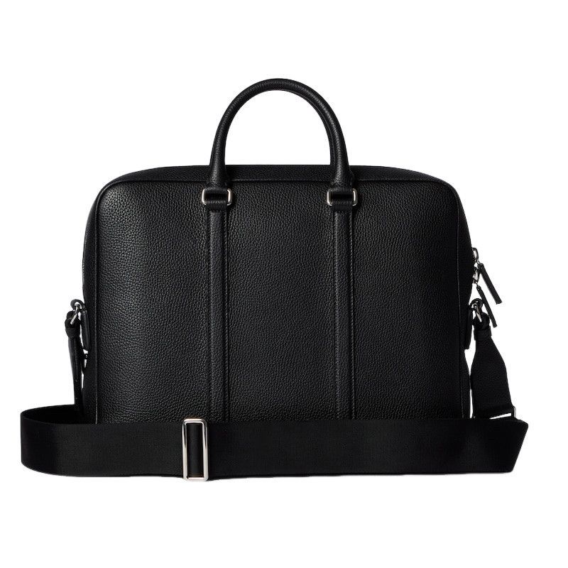Gucci GUCCI $3450 Black Soft Medium Leather With Web Briefcase Bag Size ONE SIZE - 3 Thumbnail