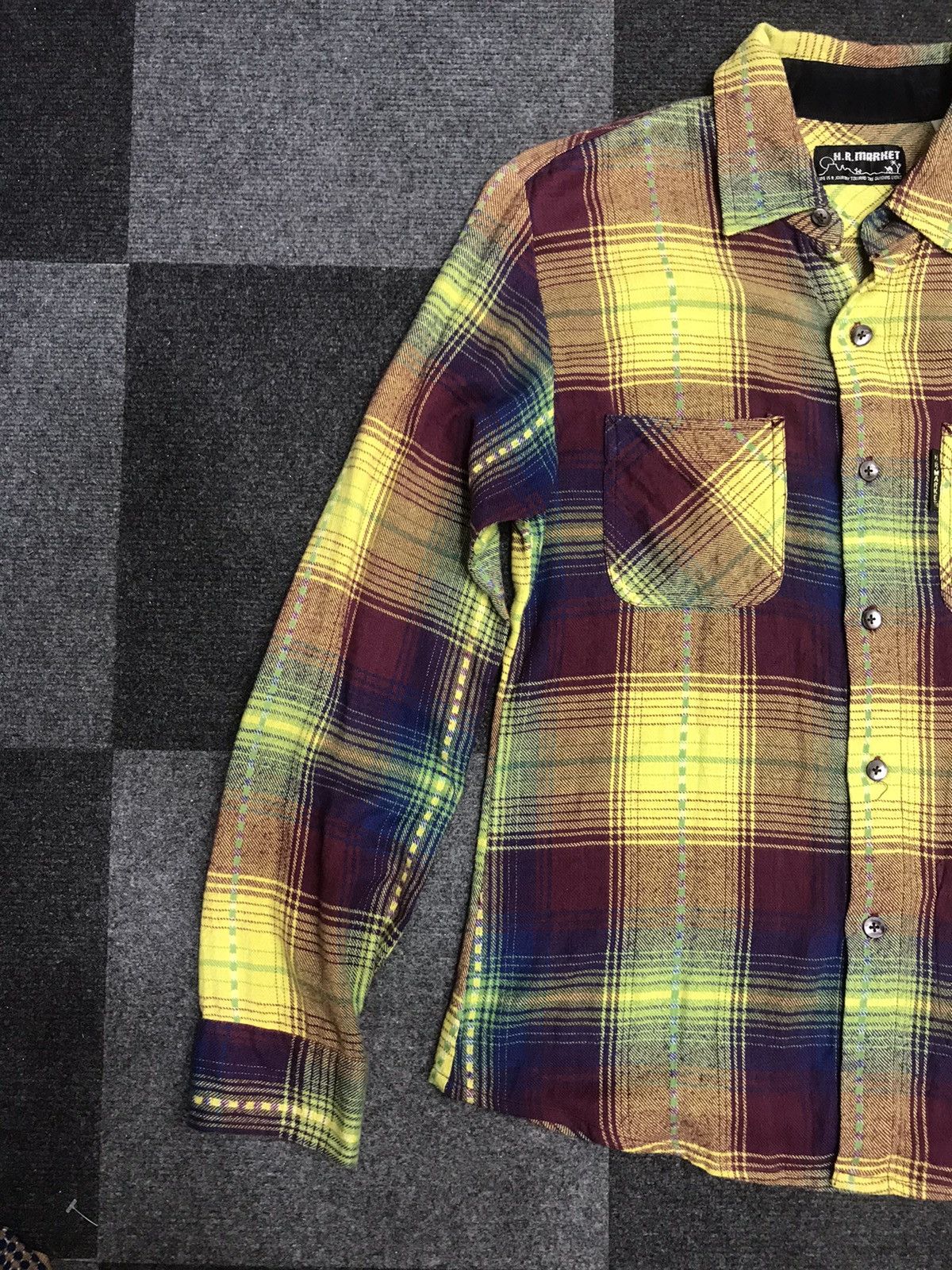 Blue Blue Japan 💥ART💥HR MARKET Colourful Plaid Flannel Shirt Size US XS / EU 42 / 0 - 3 Thumbnail