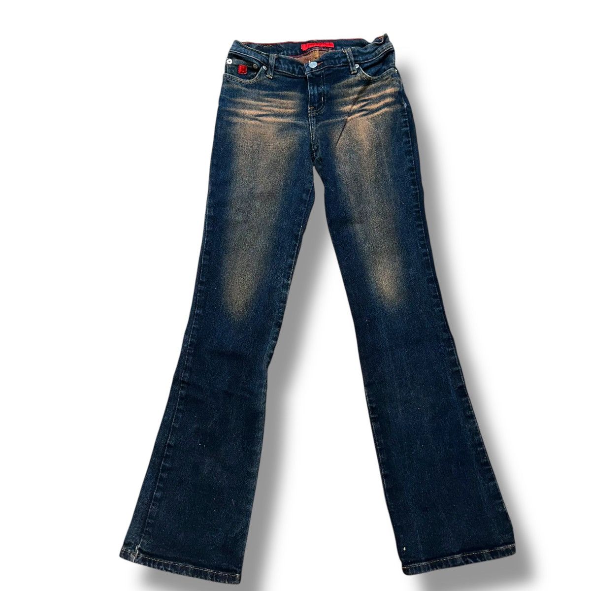 Other Vintage Bongo Y2K bleached whiskered dark wash bootcut jeans Size 26" / US 2 / IT 38 - 1 Thumbnail