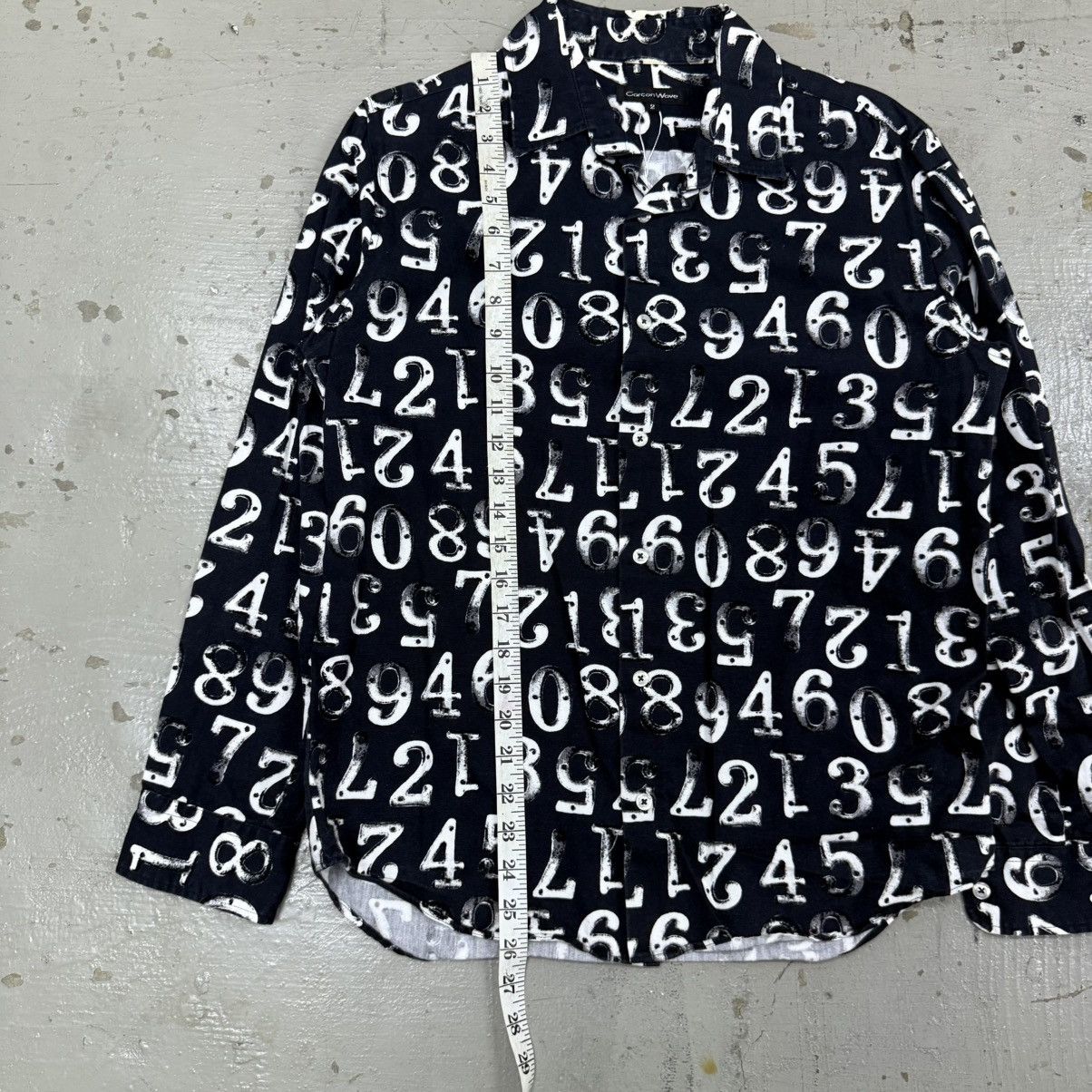Japanese Brand Garcon Wave Homme Deux Margiela Style Number Button Up Shirt Size US M / EU 48-50 / 2 - 5 Thumbnail