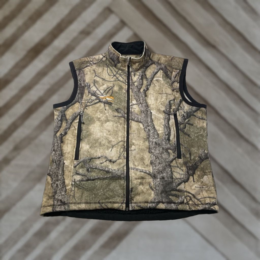SITKA Sitka Vest Mens 2XL Camouflage Fleece Zip Pockets Hunting Outdoor Nature Regular Multicolor Stitched Lined Collared Pockets Mens Size US XXL / EU 58 / 5 - 1 Thumbnail