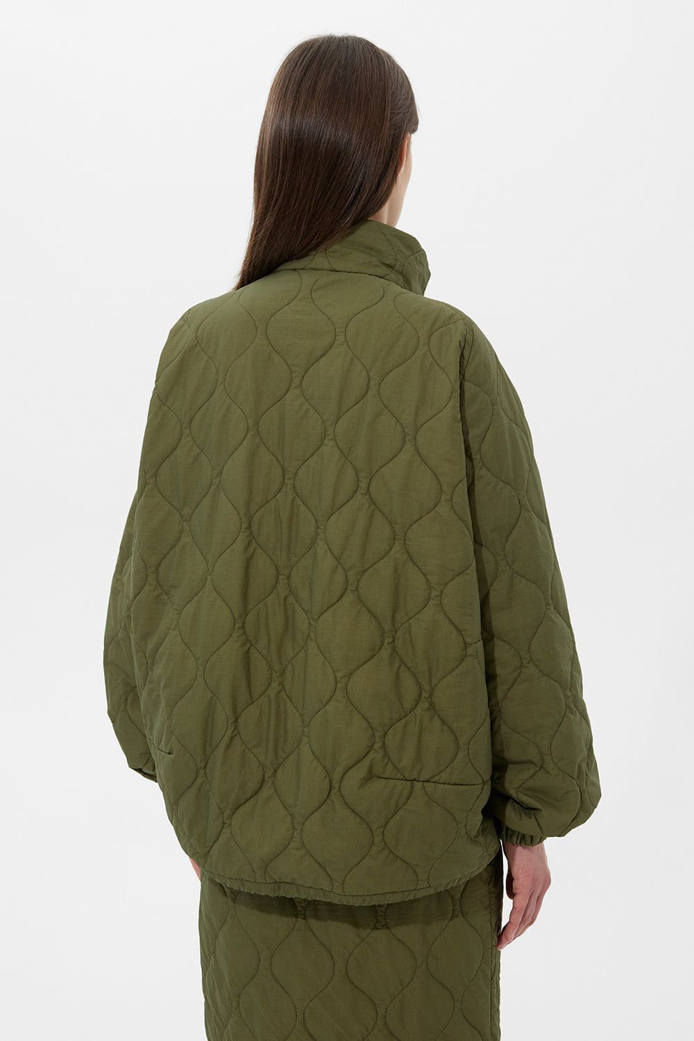IENKI IENKI o1s22i1n1024 Quilted Trial Jacket in Olive Green Size M / US 6-8 / IT 42-44 - 5 Thumbnail