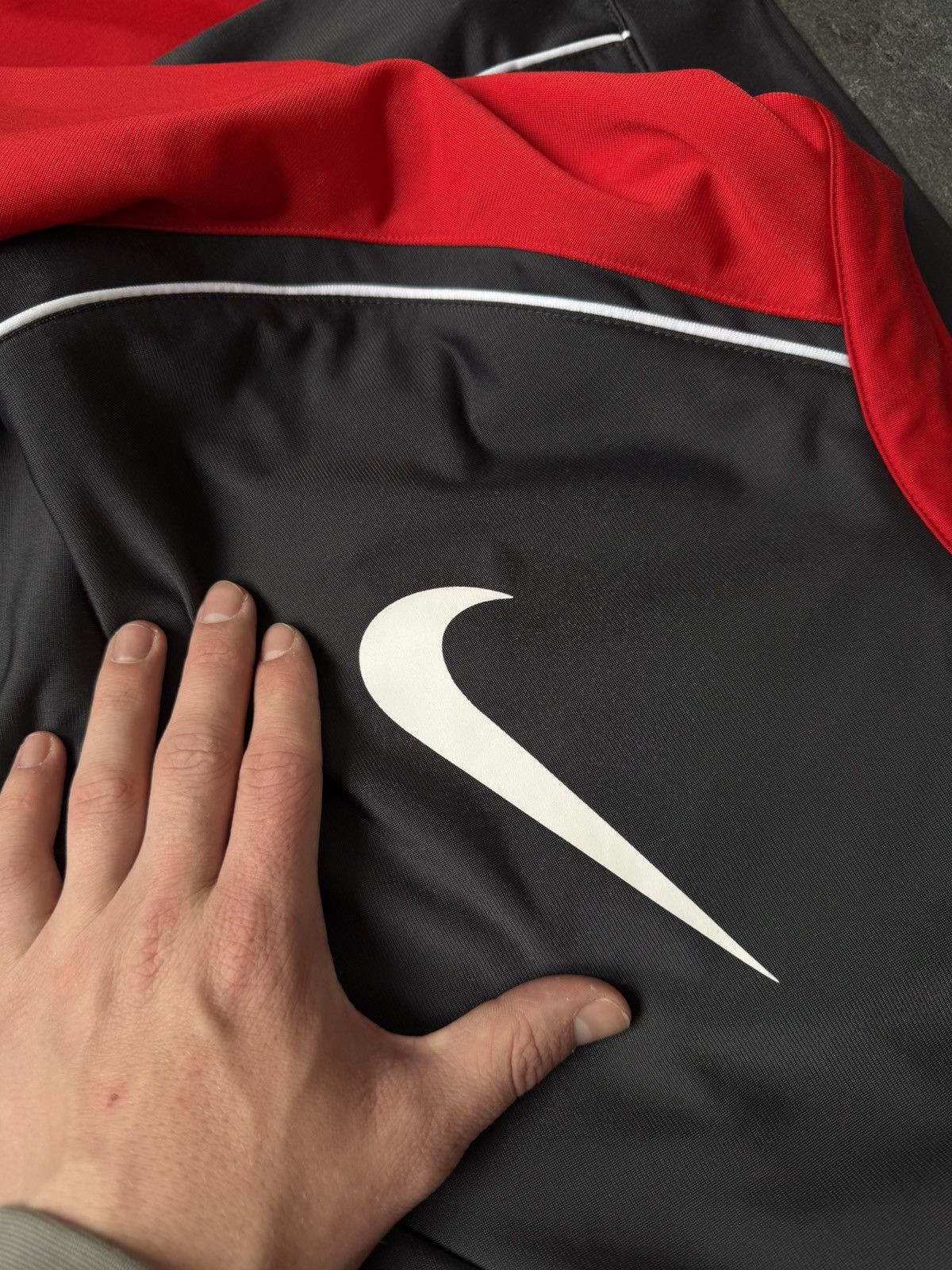 Nike × Streetwear × Vintage Vintage big swoosh rare Nike zip sweatshirt Size US XS / EU 42 / 0 - 9 Thumbnail