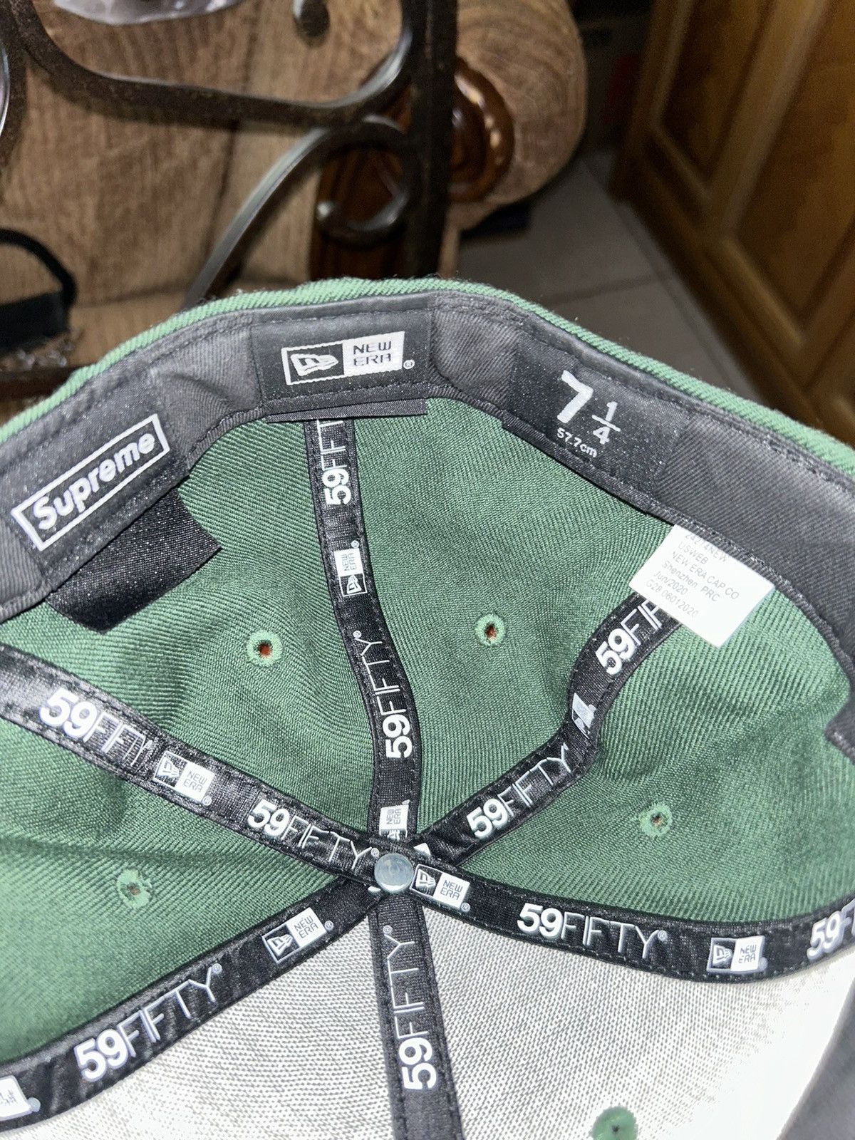 Supreme Supreme S Logo New Era Cap Bright Olive FW20 NEW Size ONE SIZE - 5 Thumbnail
