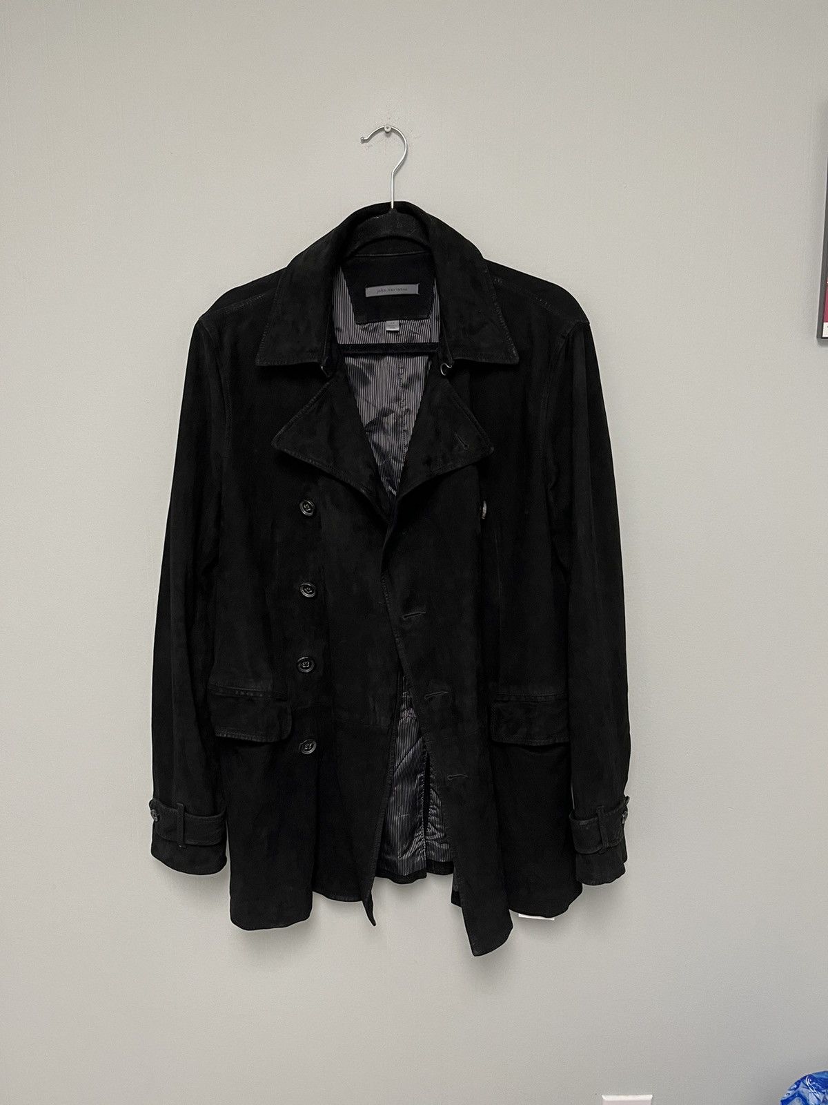 John Varvatos Suede Colonial Jacket. 48 Size US M / EU 48-50 / 2 - 10 Thumbnail