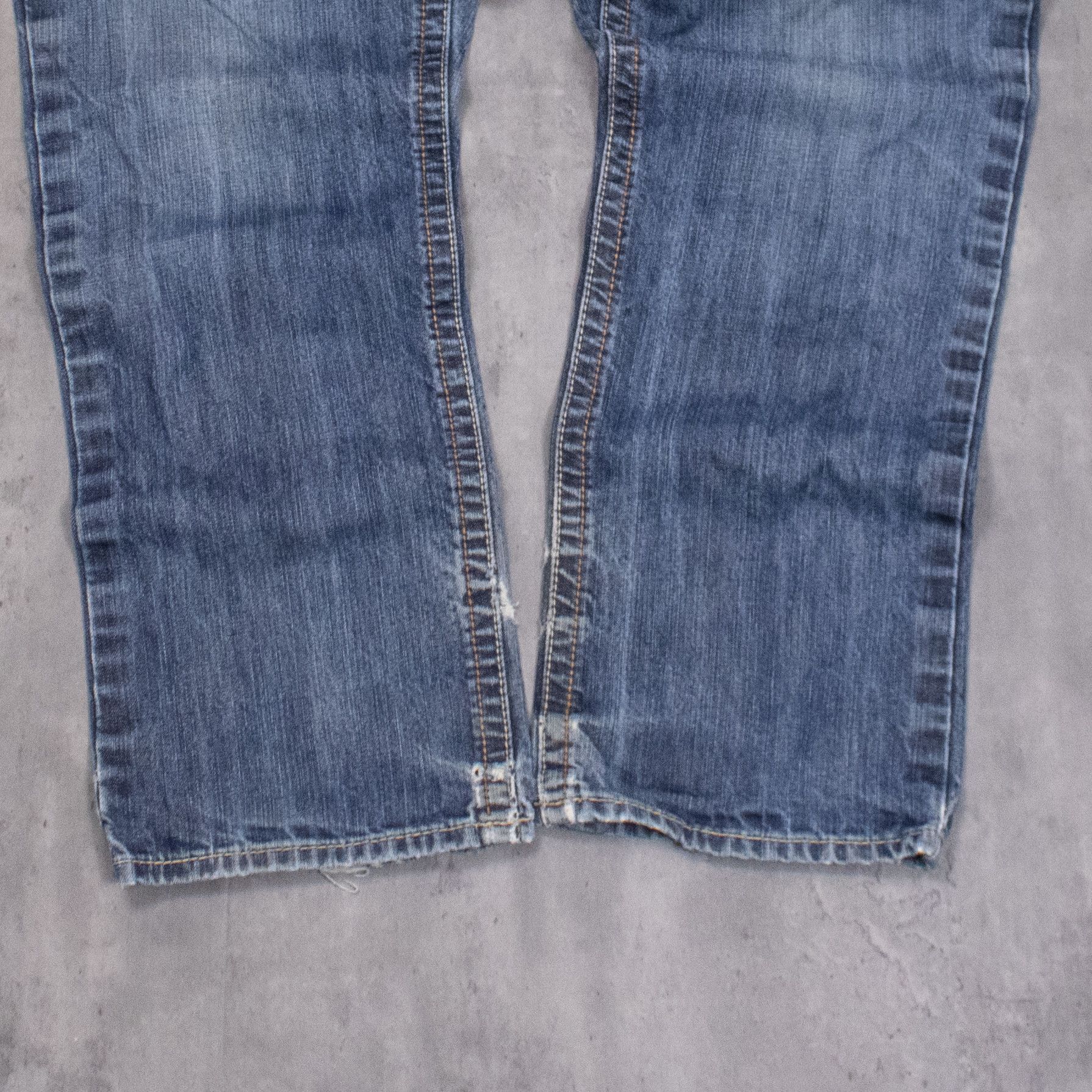 Carhartt Vintage Y2K Arti Works Thrashed Baggy Workwear Denim Jeans Size US 34 / EU 50 - 3 Thumbnail