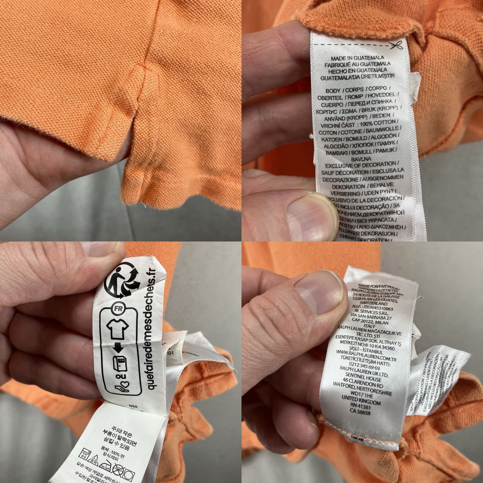 Polo Ralph Lauren Polo Ralph Lauren Polo Shirt Slim Fit Light Orange 100% Cotton Men's XL Size US XL / EU 56 / 4 - 9 Thumbnail